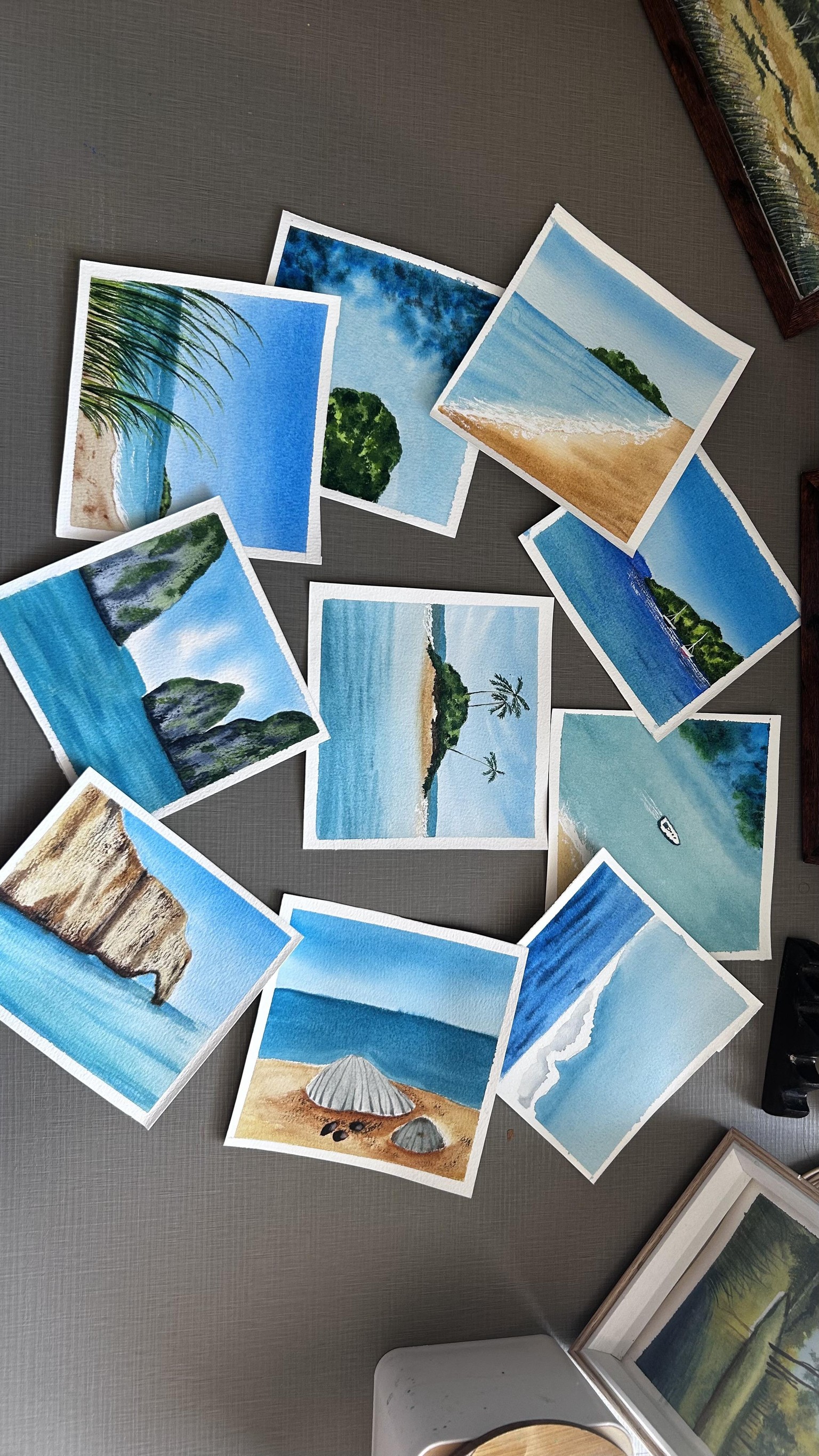 seascape watercolor painting - image 1 - student project