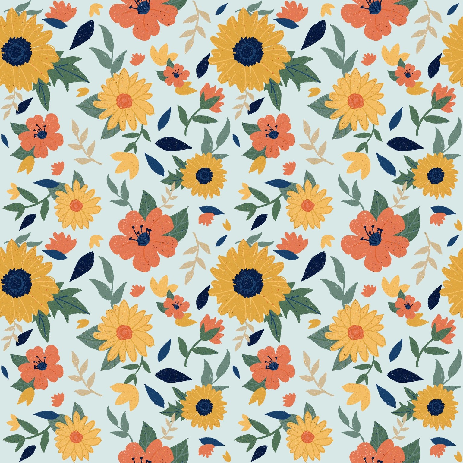 Sunflower pattern! 🌻🌺🌼 - image 1 - student project