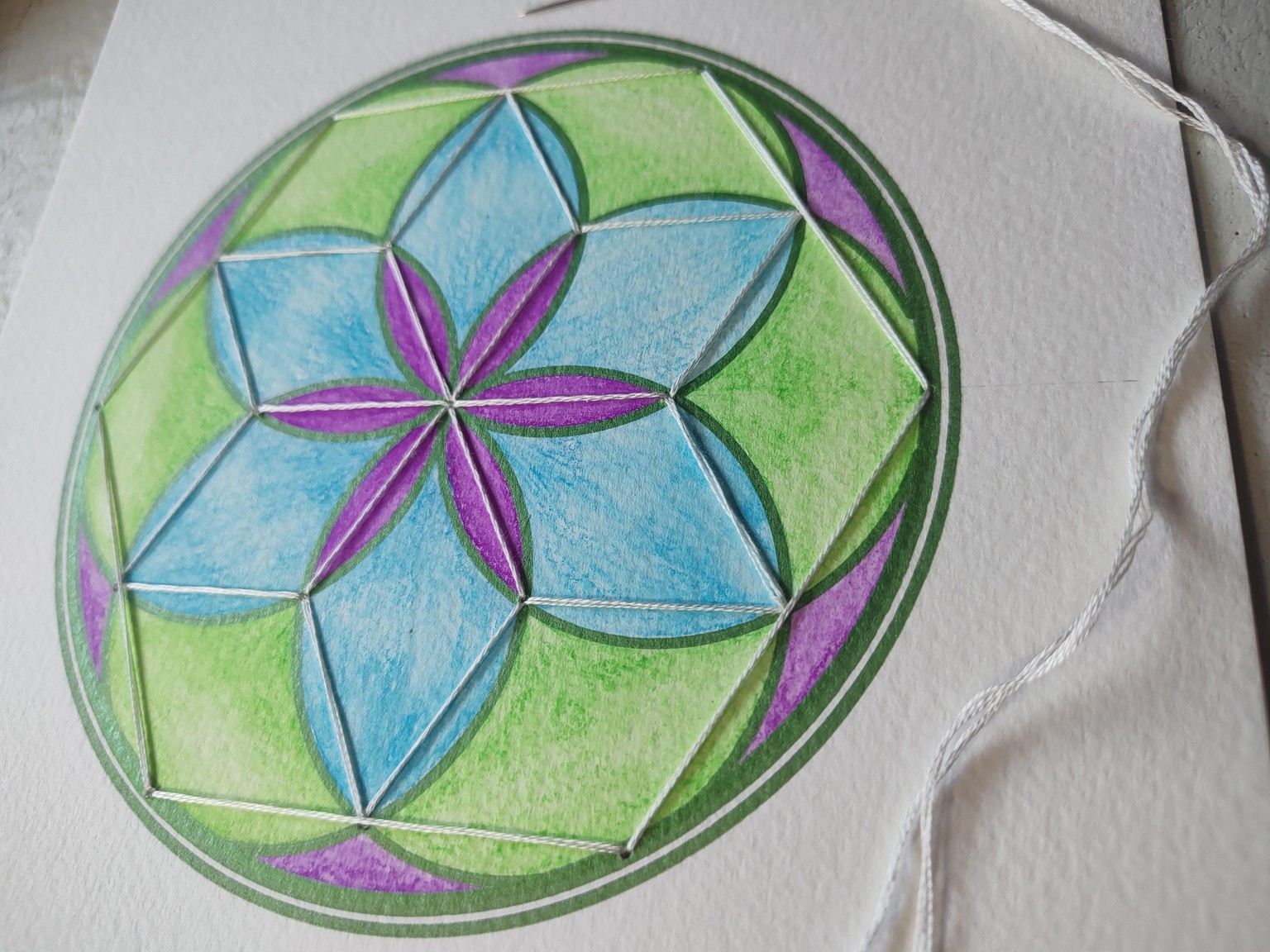 Watercolor and Embroidery - image 3 - student project