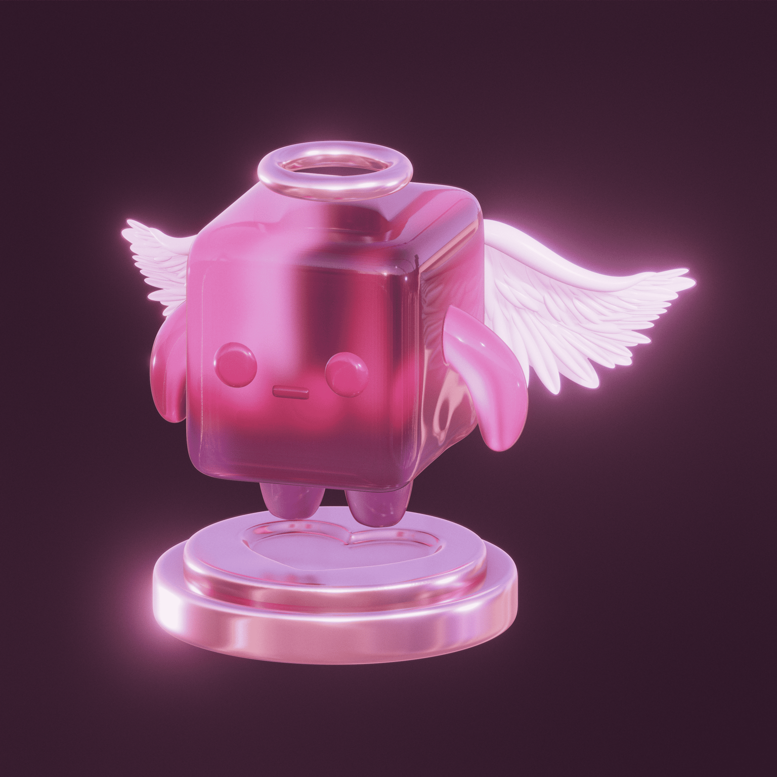 Angelic Pink Jelly Cube - image 1 - student project