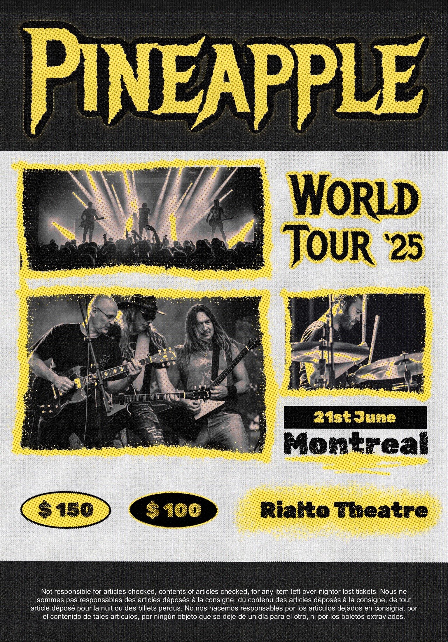 Pineapple Band | Montreal Concert | Poster - image 1 - student project