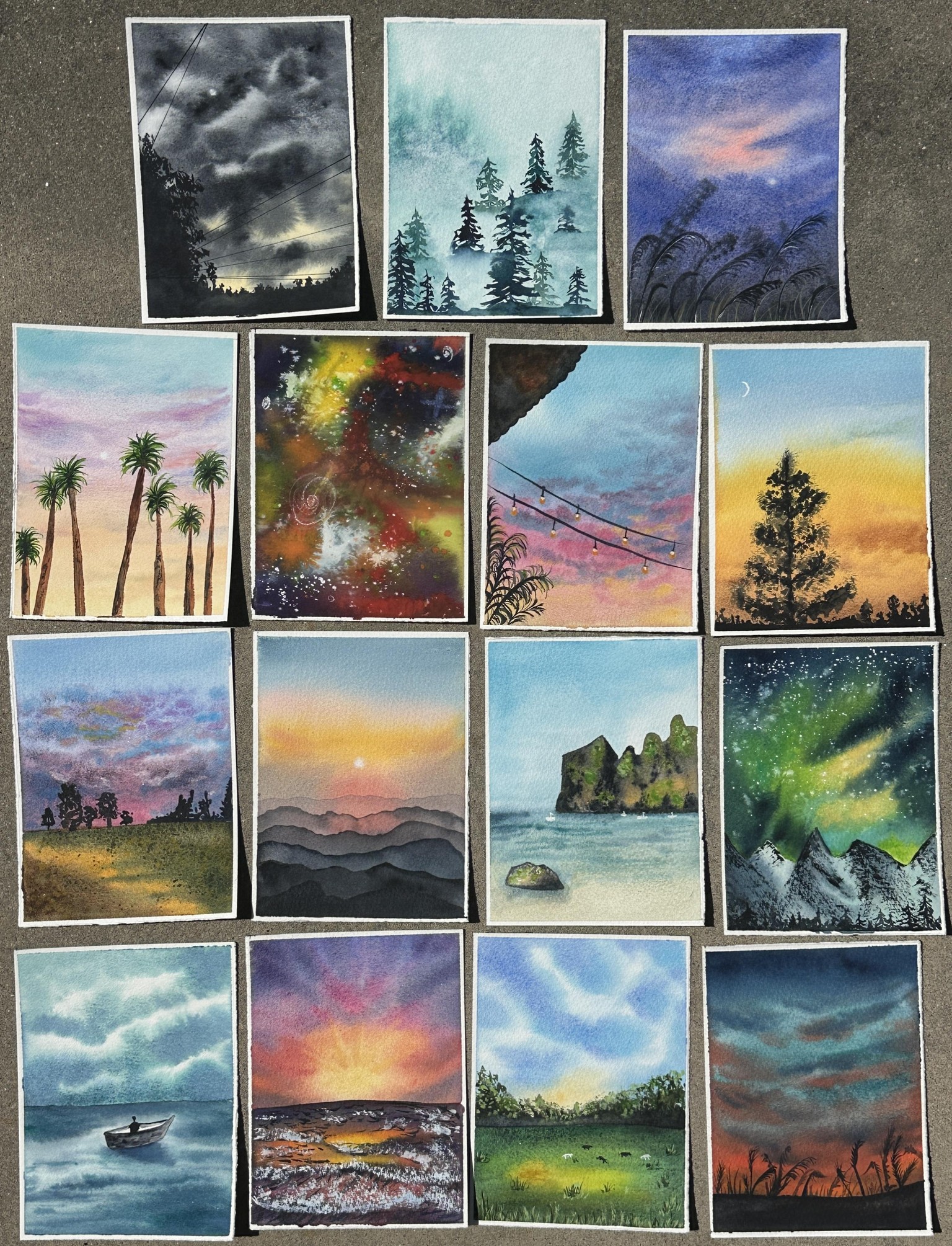 30 Days of Unwinding Watercolor - image 2 - student project