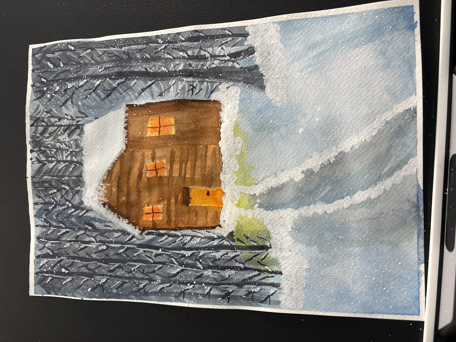 Snowy Cabin - image 1 - student project