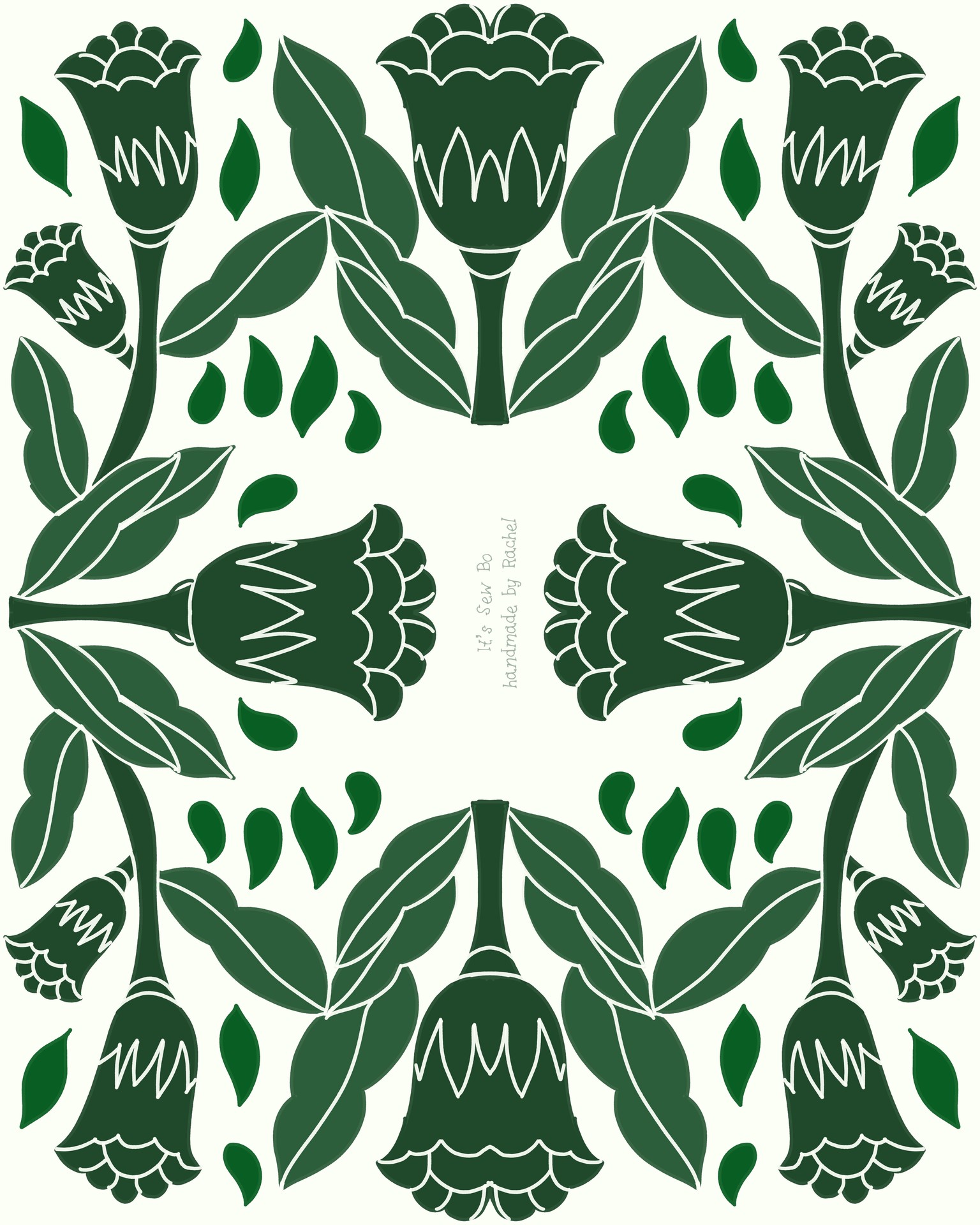 Symmetry Floral Illustration - image 1 - student project
