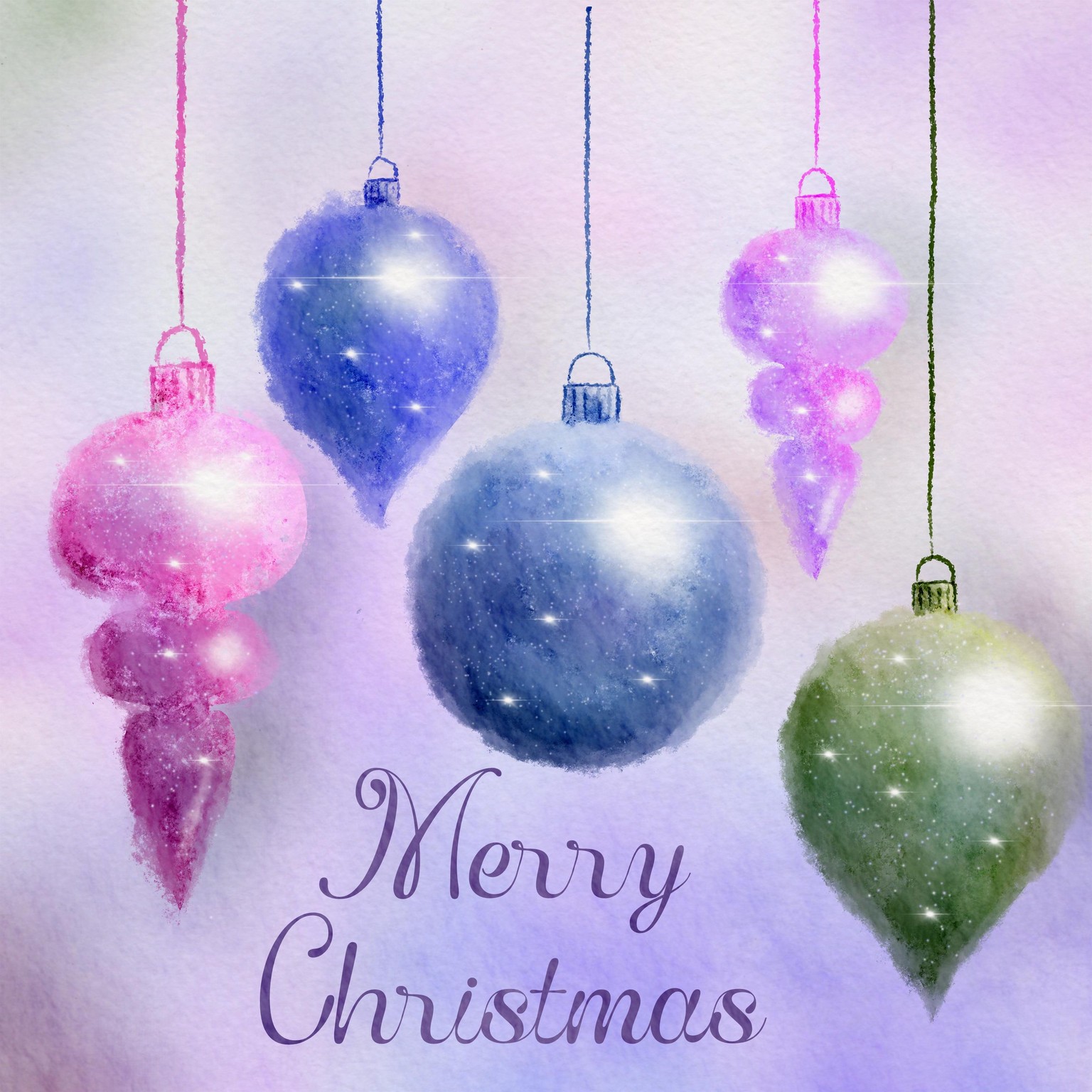 Dreamy Watercolor Ornaments - image 3 - student project