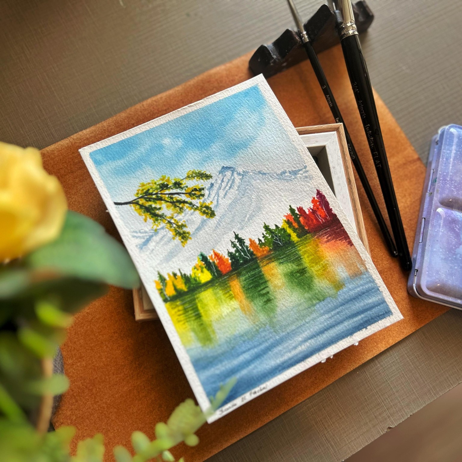 Autumn Landscape in Watercolor - image 2 - student project