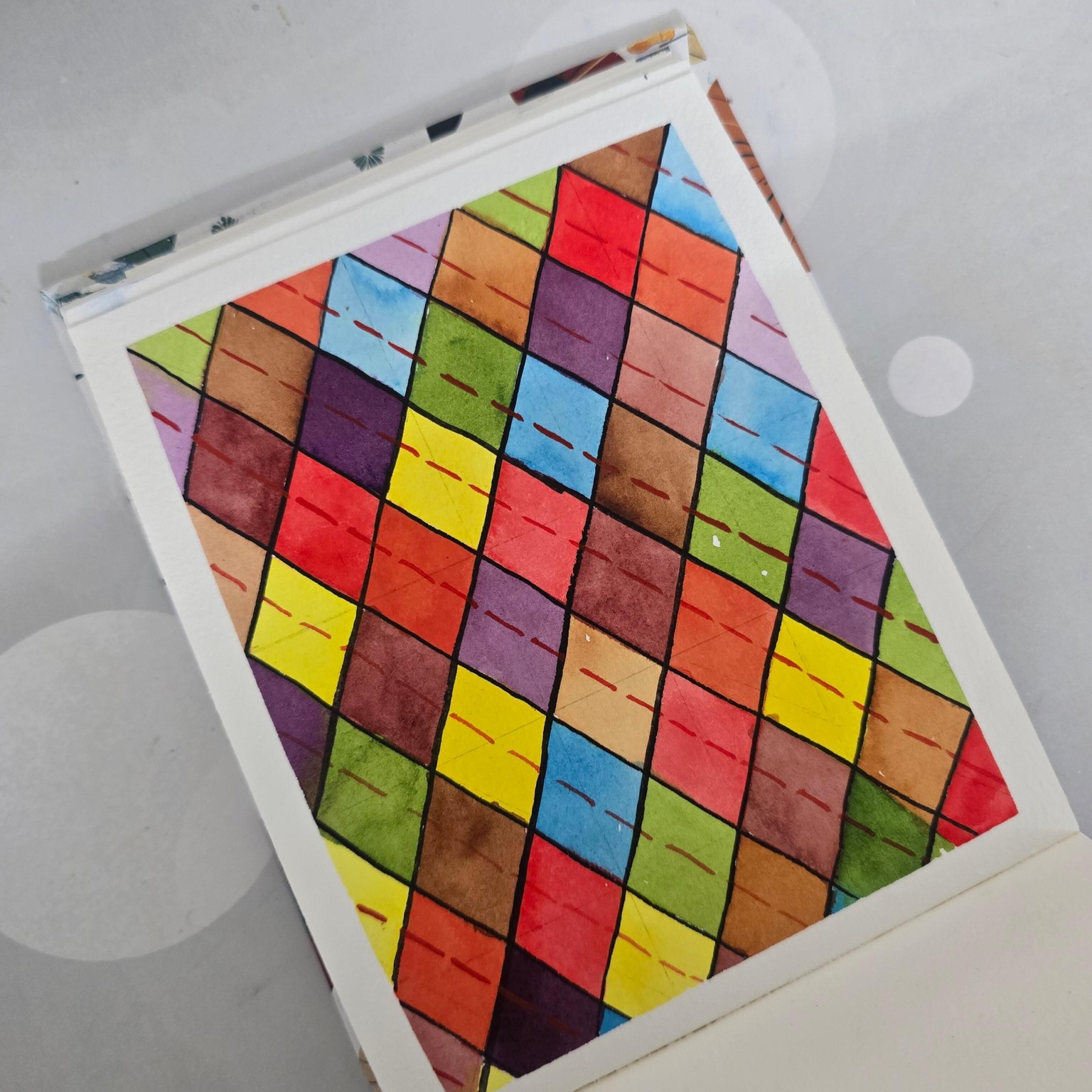 Autumn watercolor patterns - image 7 - student project
