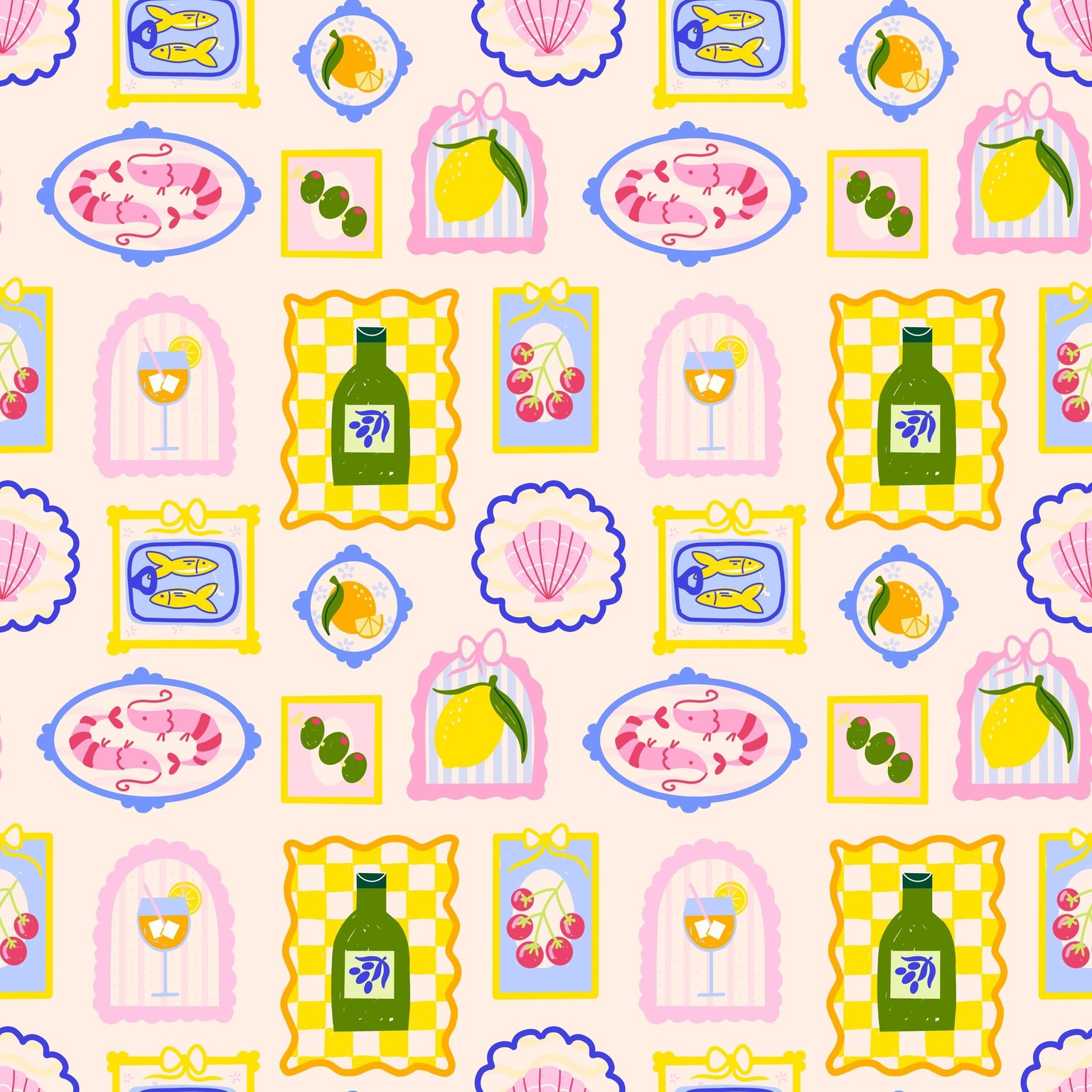 Mediterranean Summer Pattern - image 1 - student project