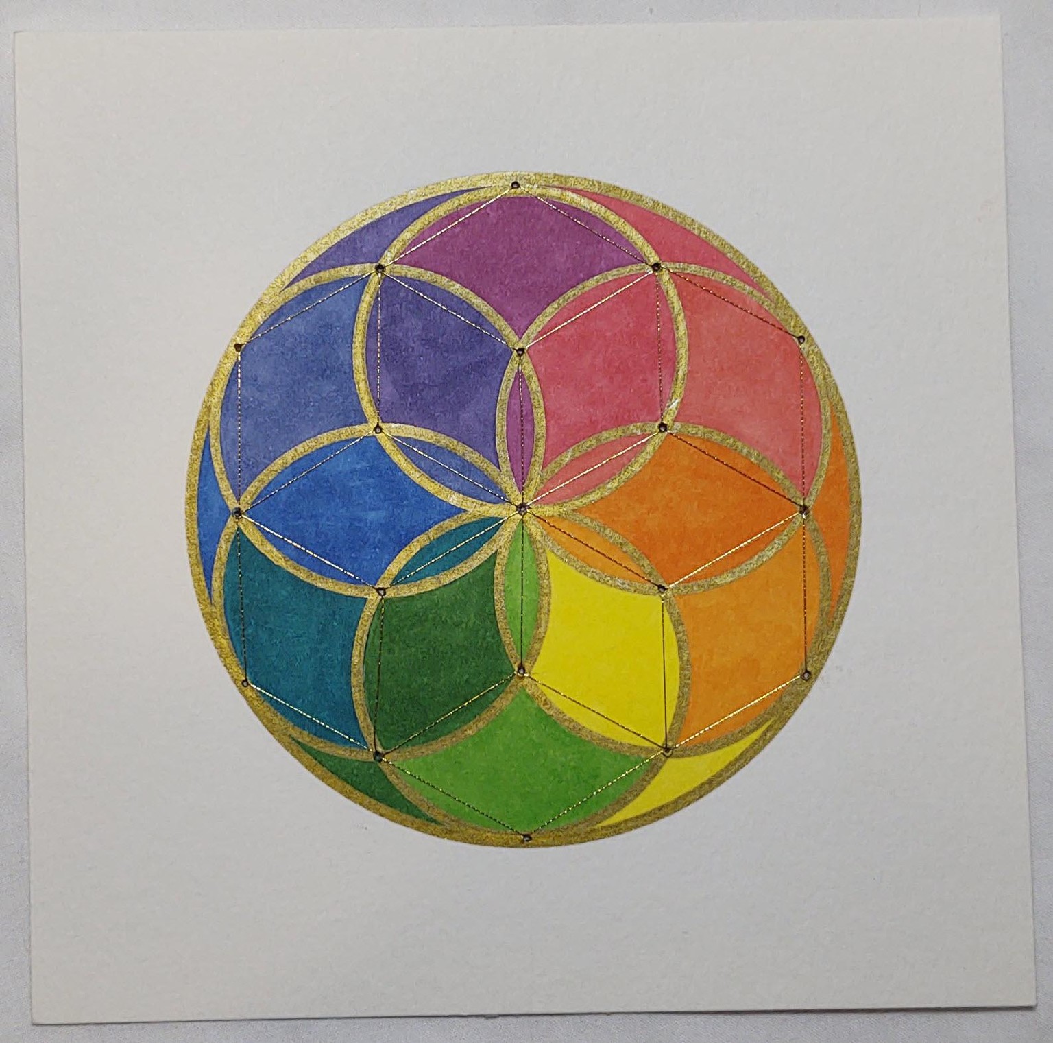 Paper Embroidery on Geometric Art - image 7 - student project