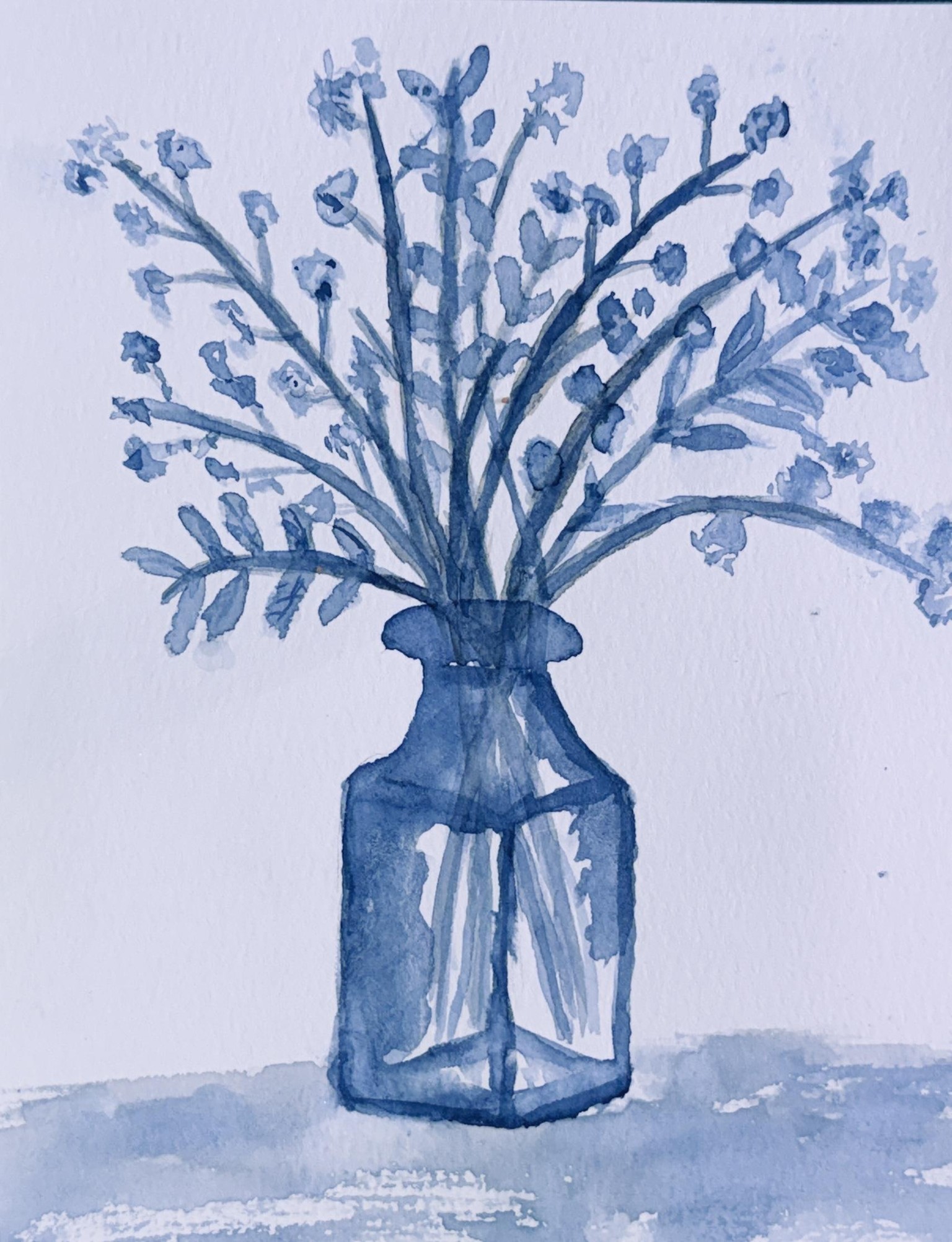 Blue Monochromatic in Vase - image 1 - student project