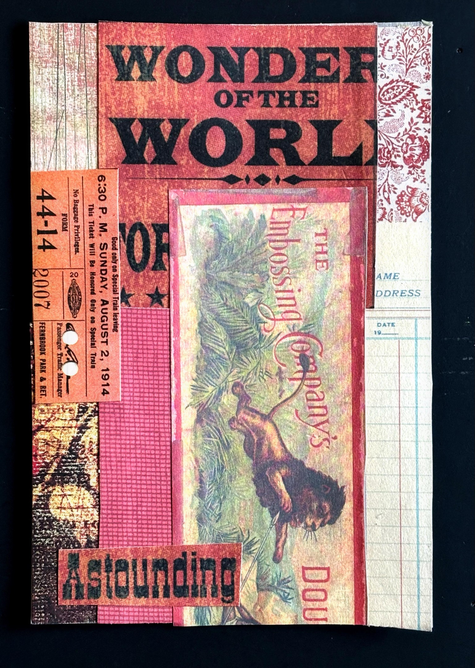 Postcard Collage with Stripes and Type - image 2 - student project