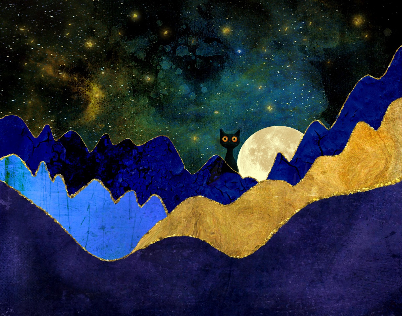 Torn paper landscape - image 1 - student project