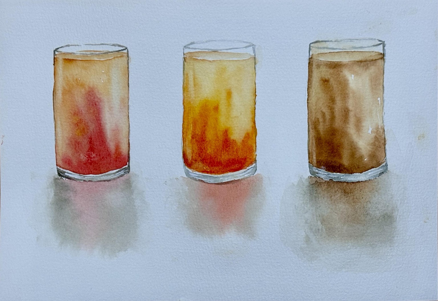 Watercolour icy drinks - image 2 - student project
