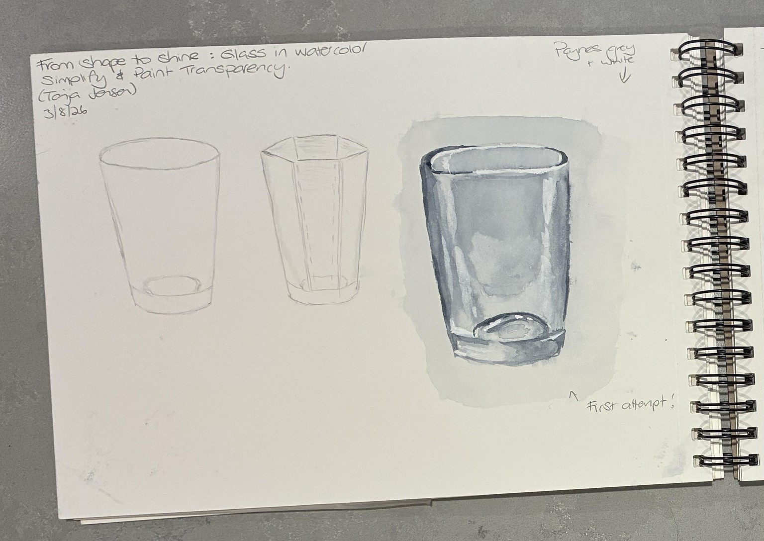 Glass in watercolor - Coke bottle & wine glass - image 5 - student project