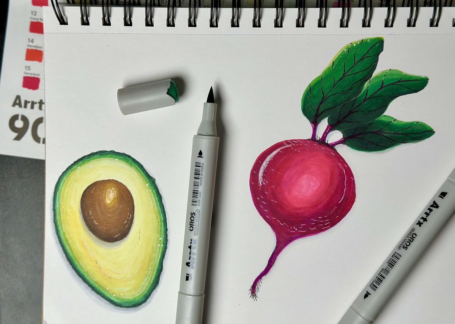 Alcohol Markers - Avocado & Beet - image 1 - student project