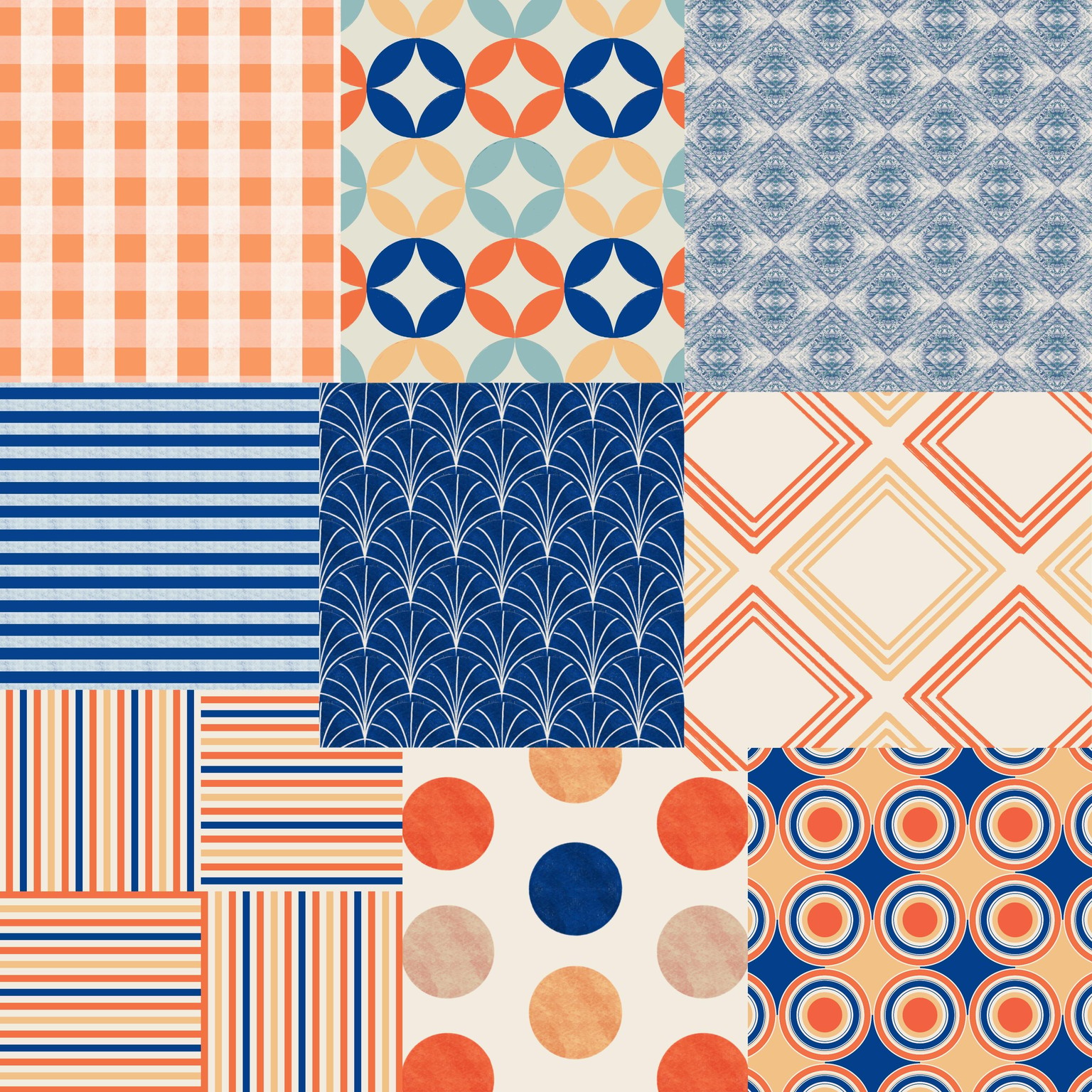 Retro Themed Geometric patterns - image 1 - student project