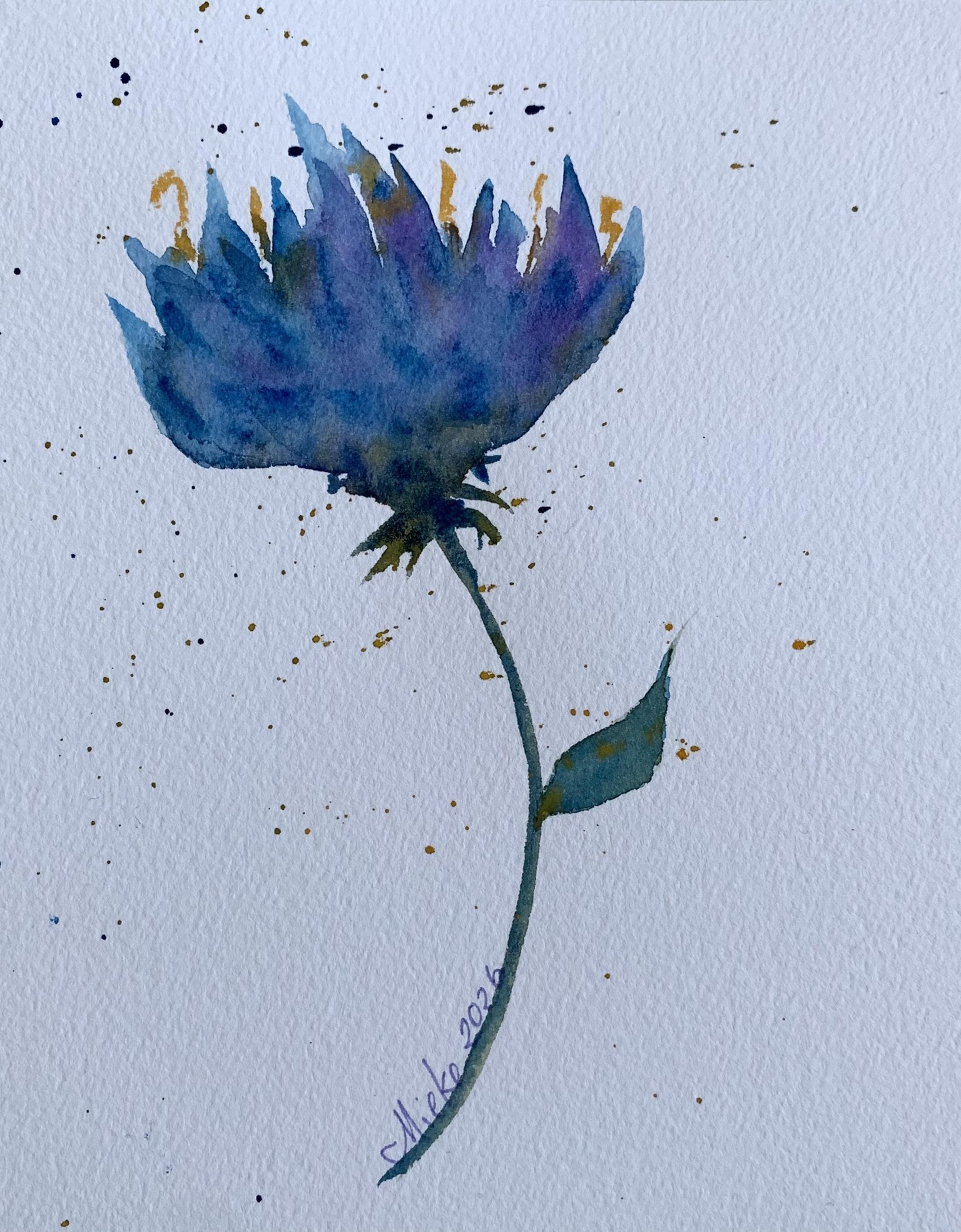 Loose Watercolour Bloom - image 1 - student project