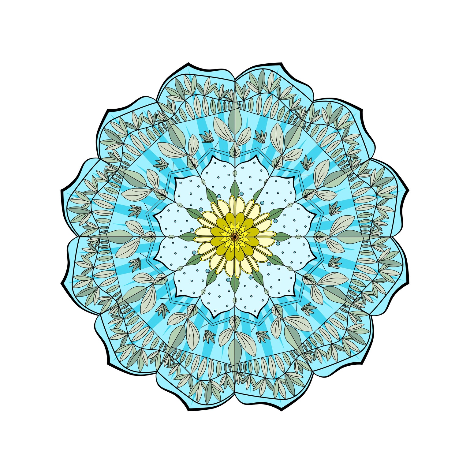 Mandala flower - image 1 - student project