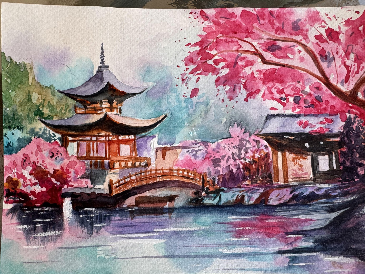 Expressive blossoms in watercolor - image 1 - student project