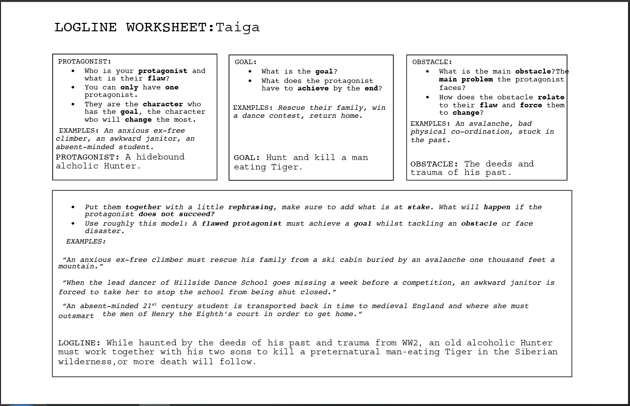 Logline Project: Taiga (Horror story) - image 1 - student project