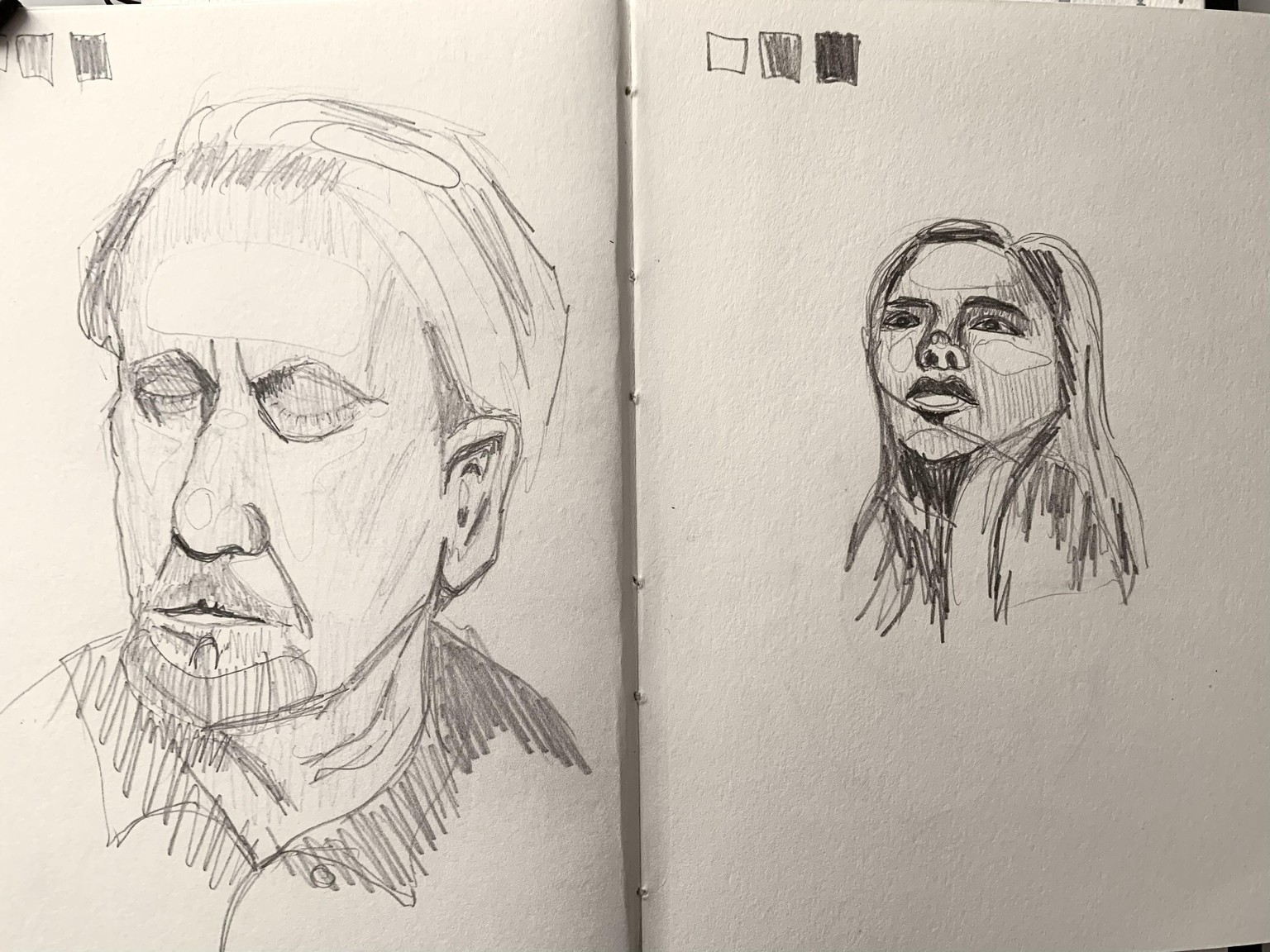 Monochrome Watercolour Portraits - image 7 - student project