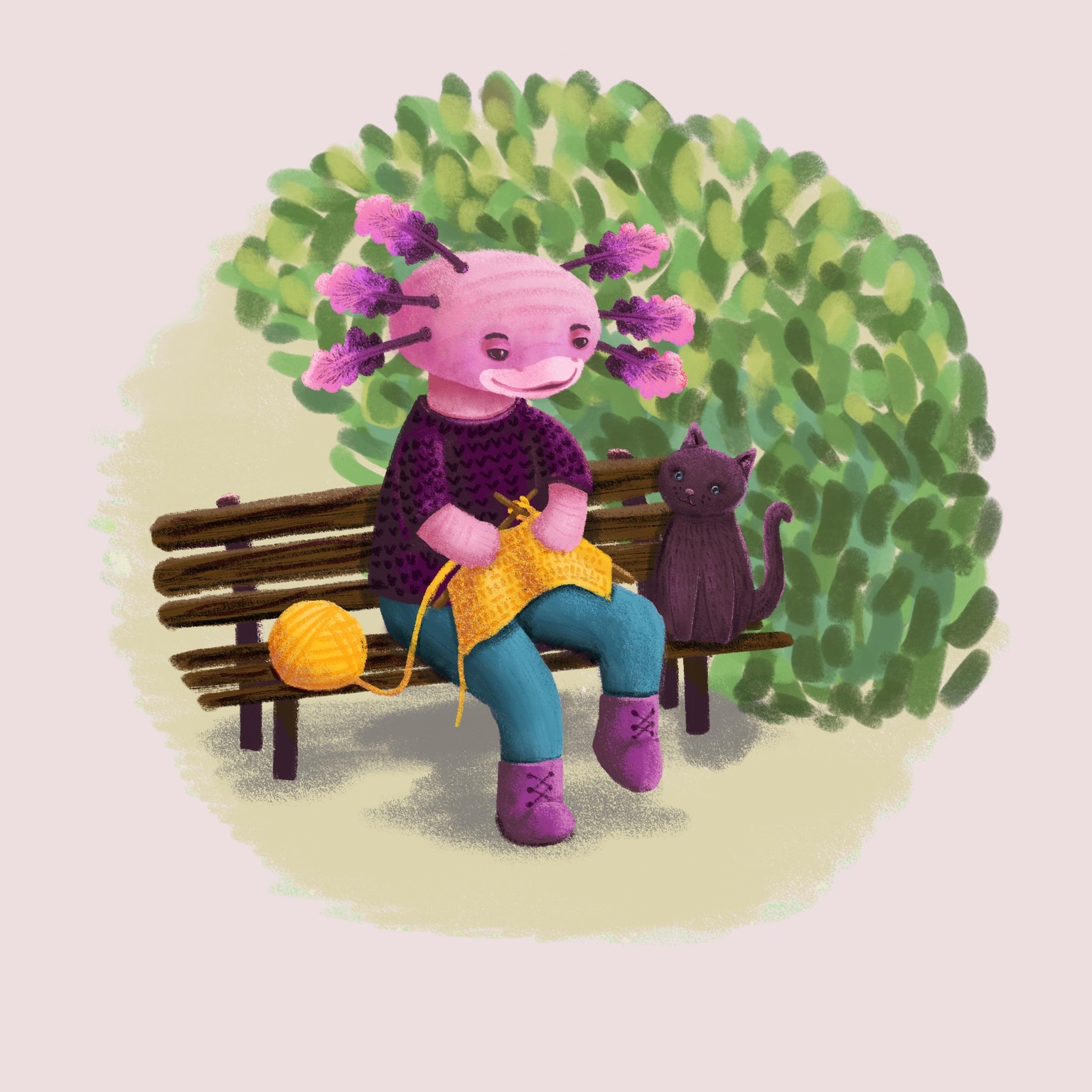 Knitting Axolotl - image 1 - student project
