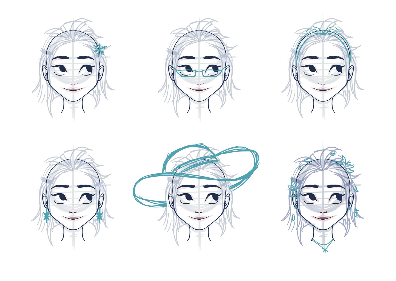 Short-haired Elsa Portrait - image 3 - student project