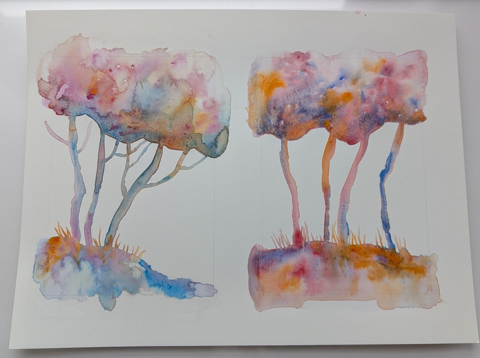 Watercolour trees - image 1 - student project