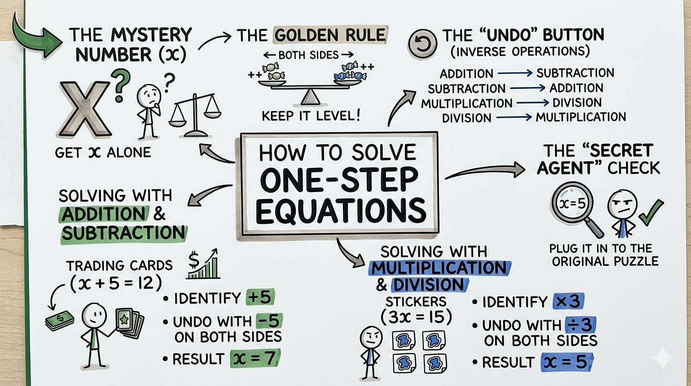 Math, Solving One-step Equations - image 1 - student project