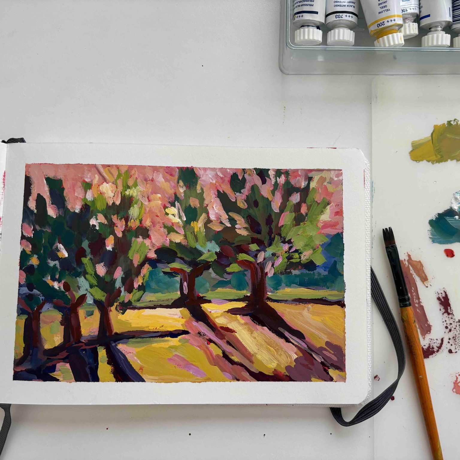 Abstract Landscape with Gouache - image 1 - student project