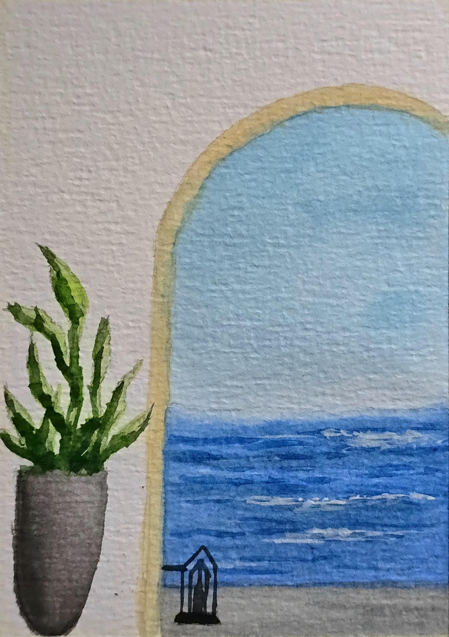 All 15 Summer beach paintings with watercolours - image 2 - student project