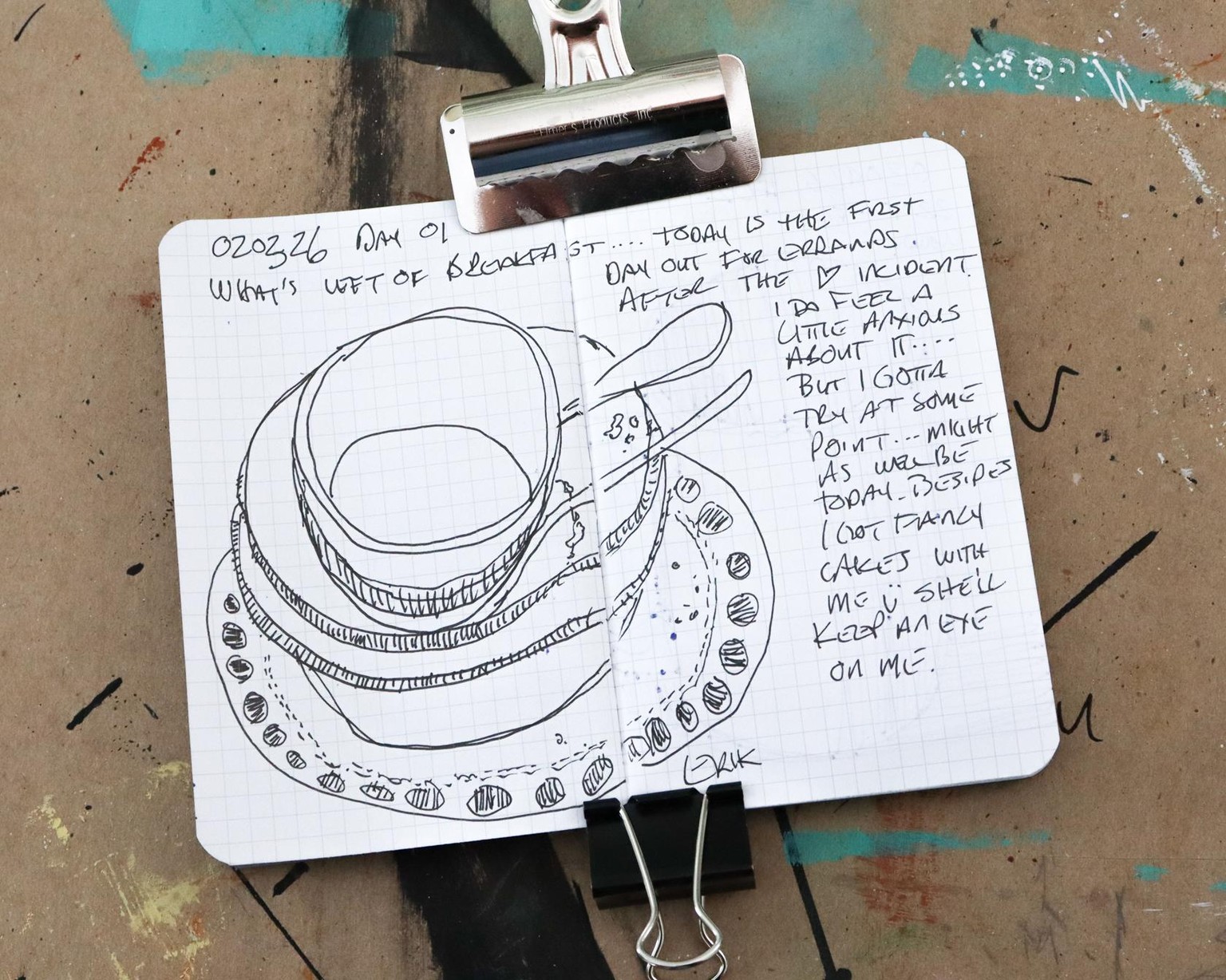 The start of my 7 day pocket sketchbook/journal - image 1 - student project