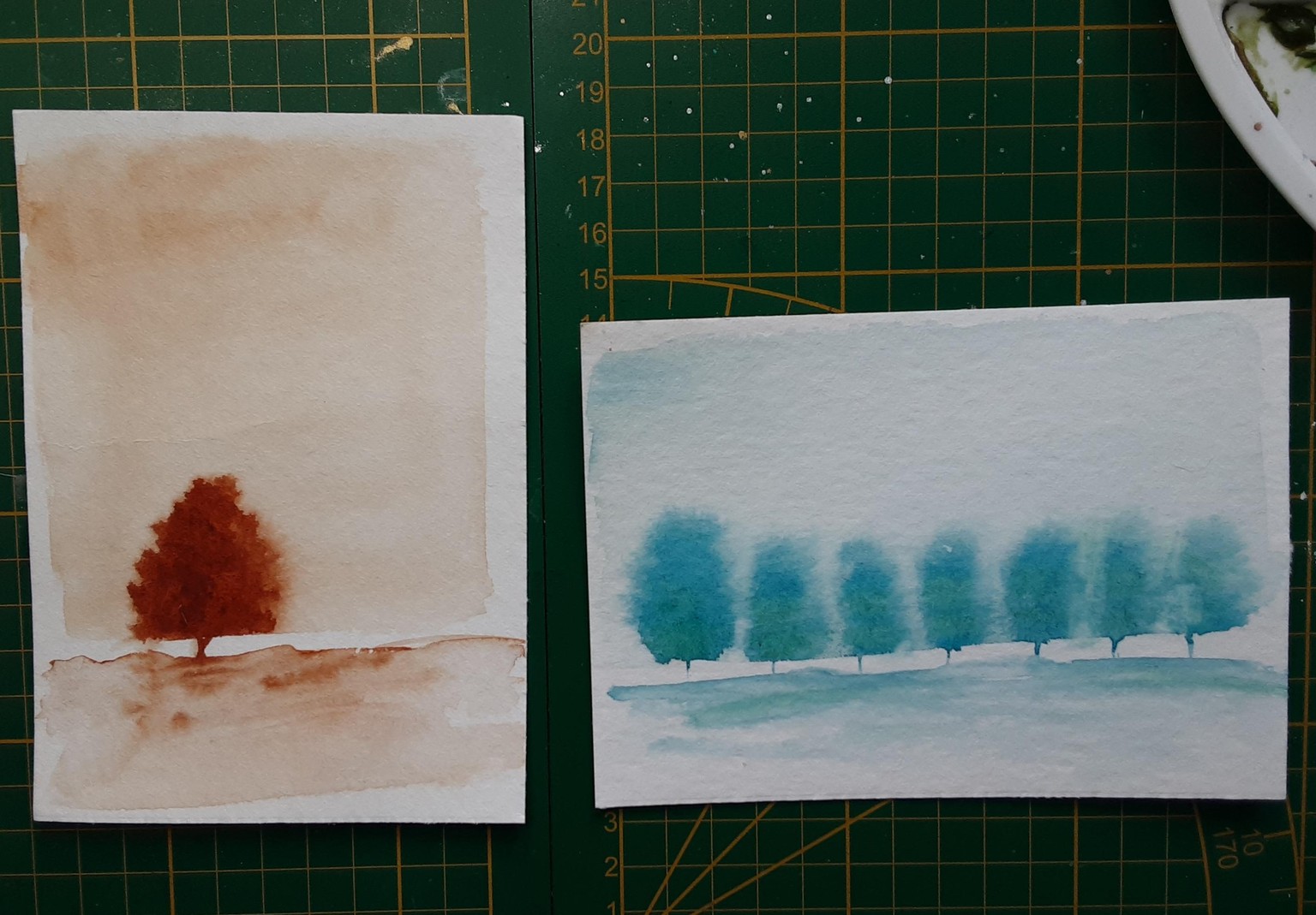 Minimalist watercolour landscapes - image 3 - student project