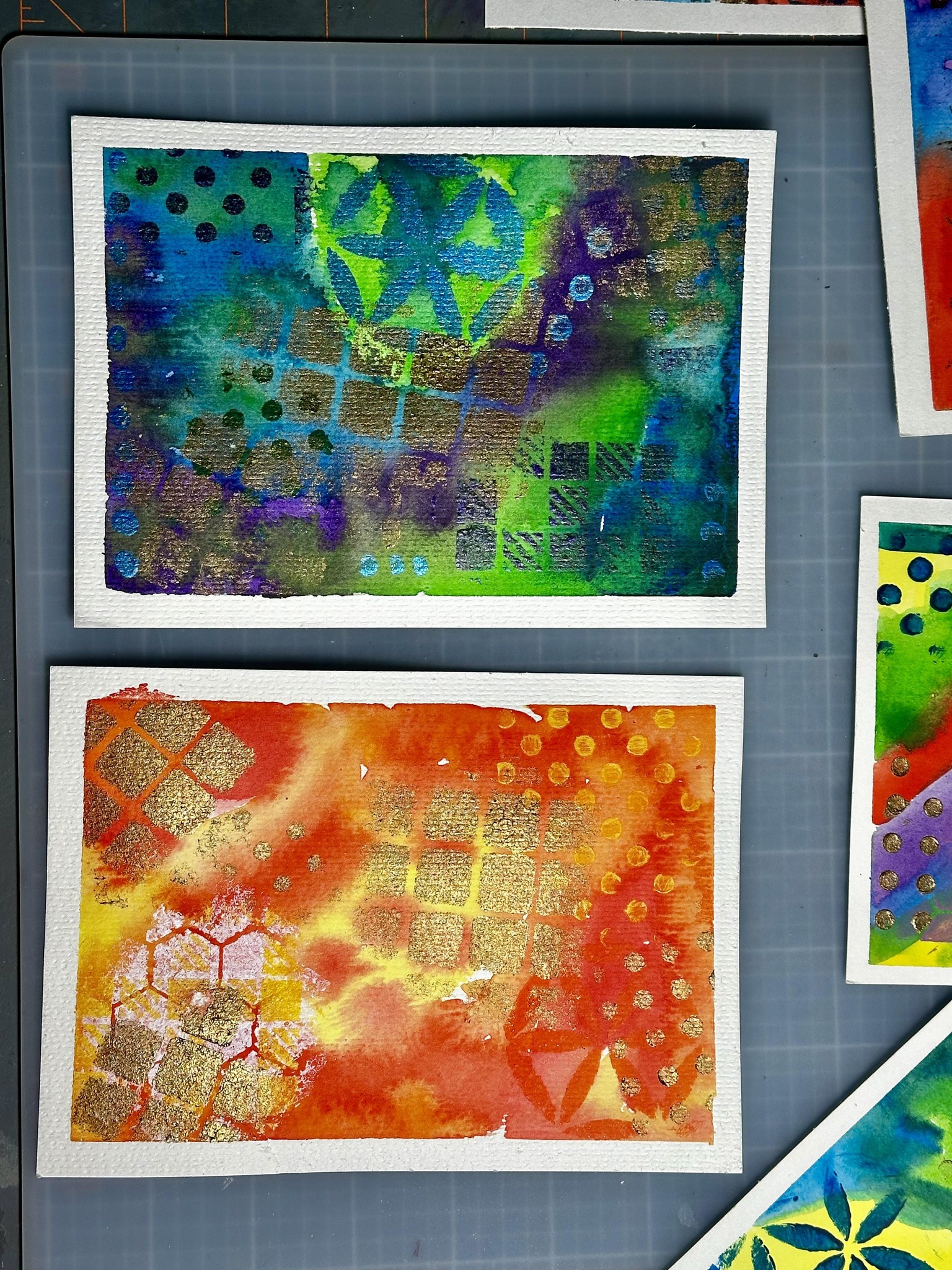 Watercolor Gouache and Acrylic Stenciling - image 2 - student project