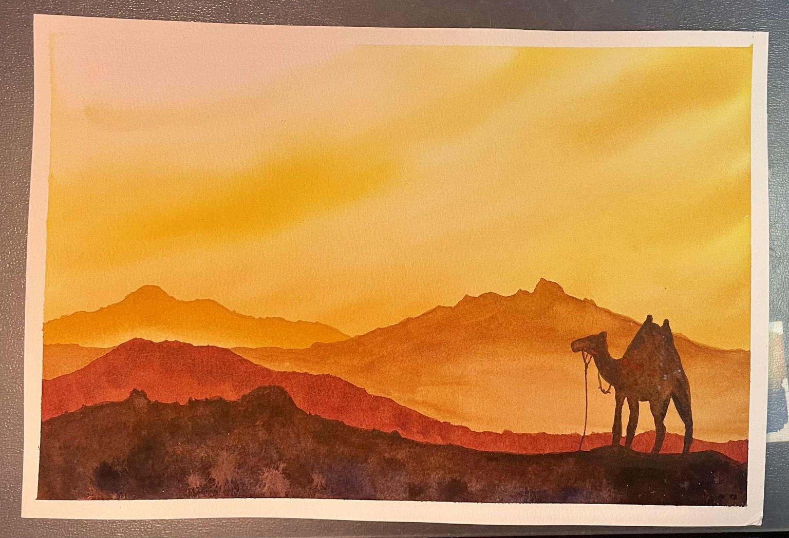 Watercolor silhouttes - image 1 - student project