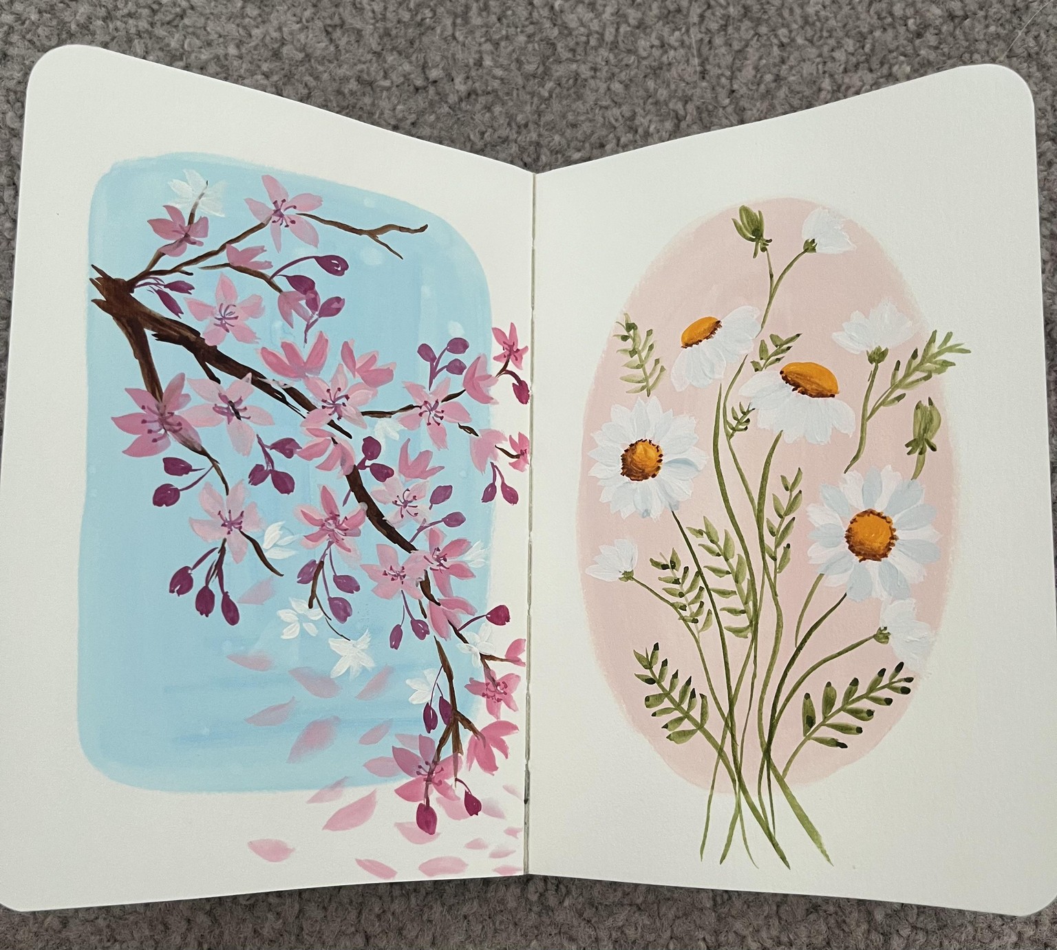 Watercolor and gouache florals - image 3 - student project