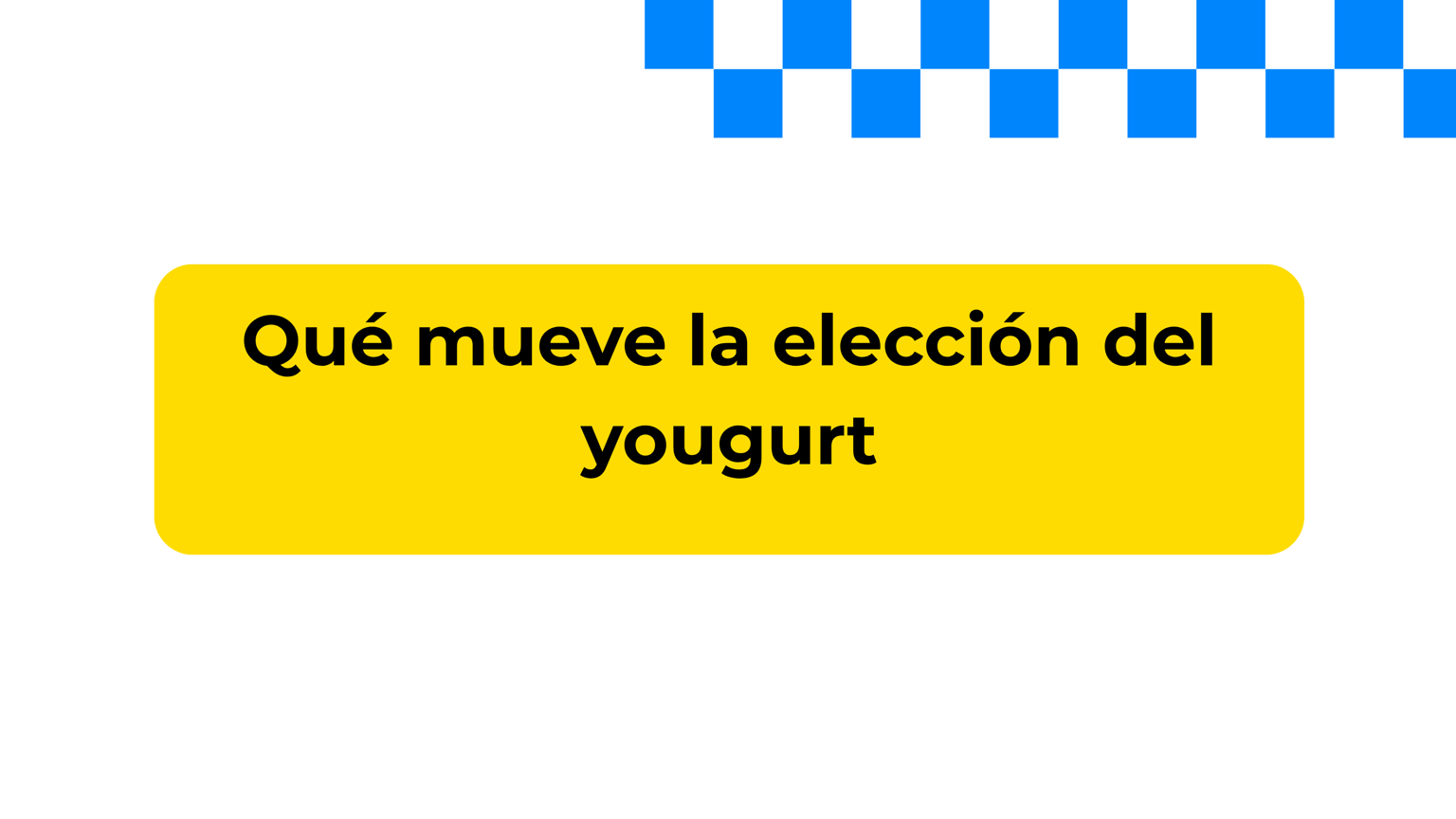 Estrategia para yogurt