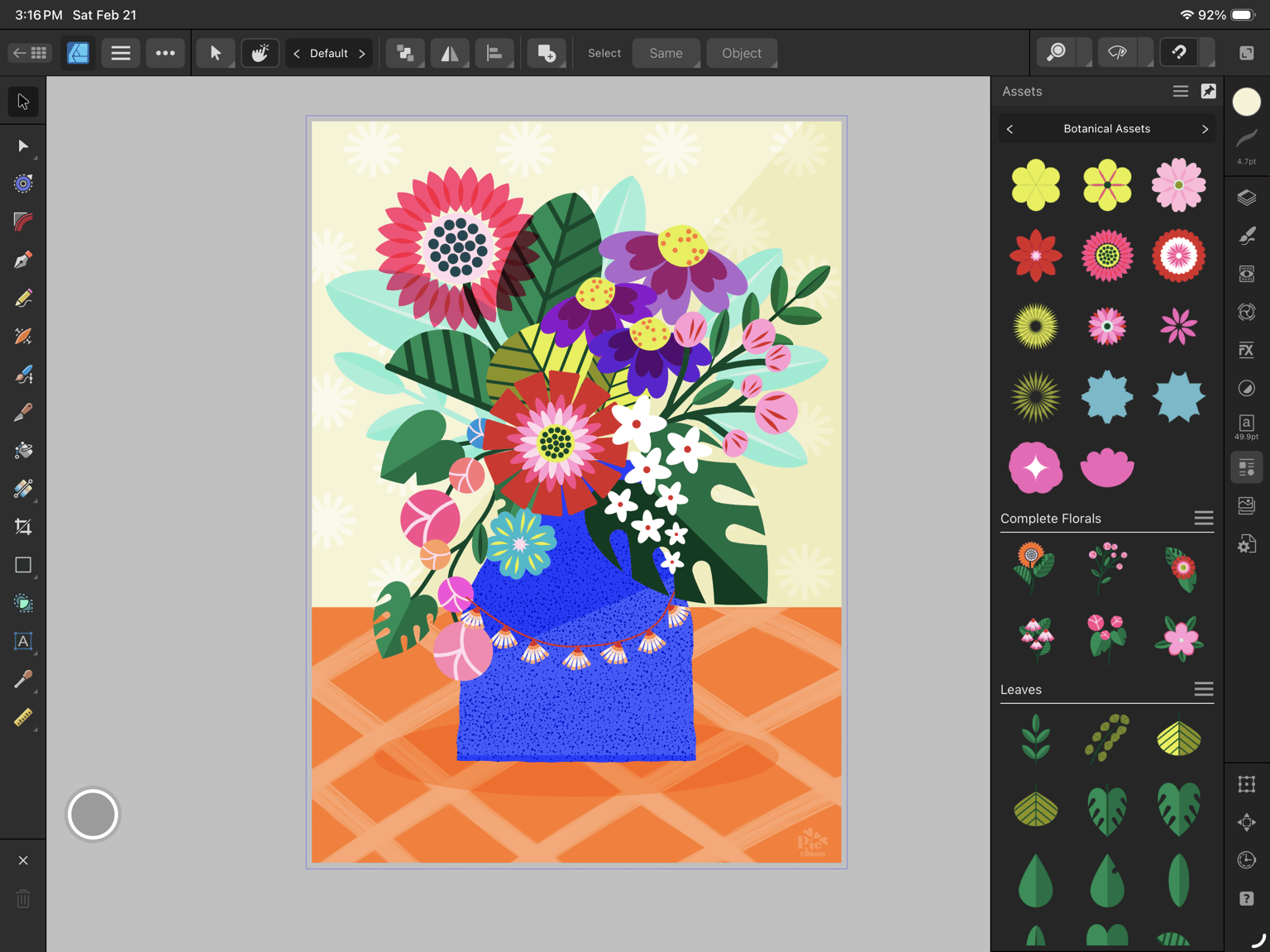 Botanical Art in  Affinity Designer 2 - image 1 - student project