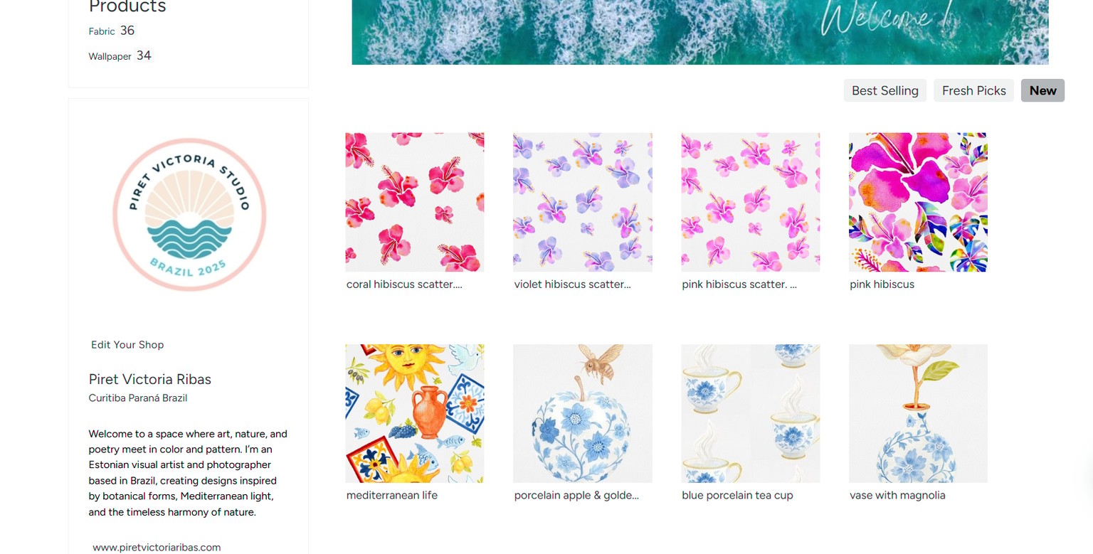 My Spoonflower and Redbubble Shops - image 1 - student project