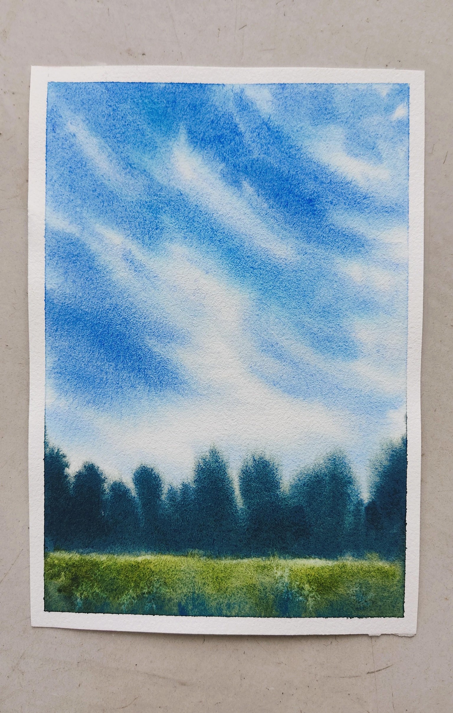 Watercolor Essentials for Painting Realistic Skies - image 2 - student project