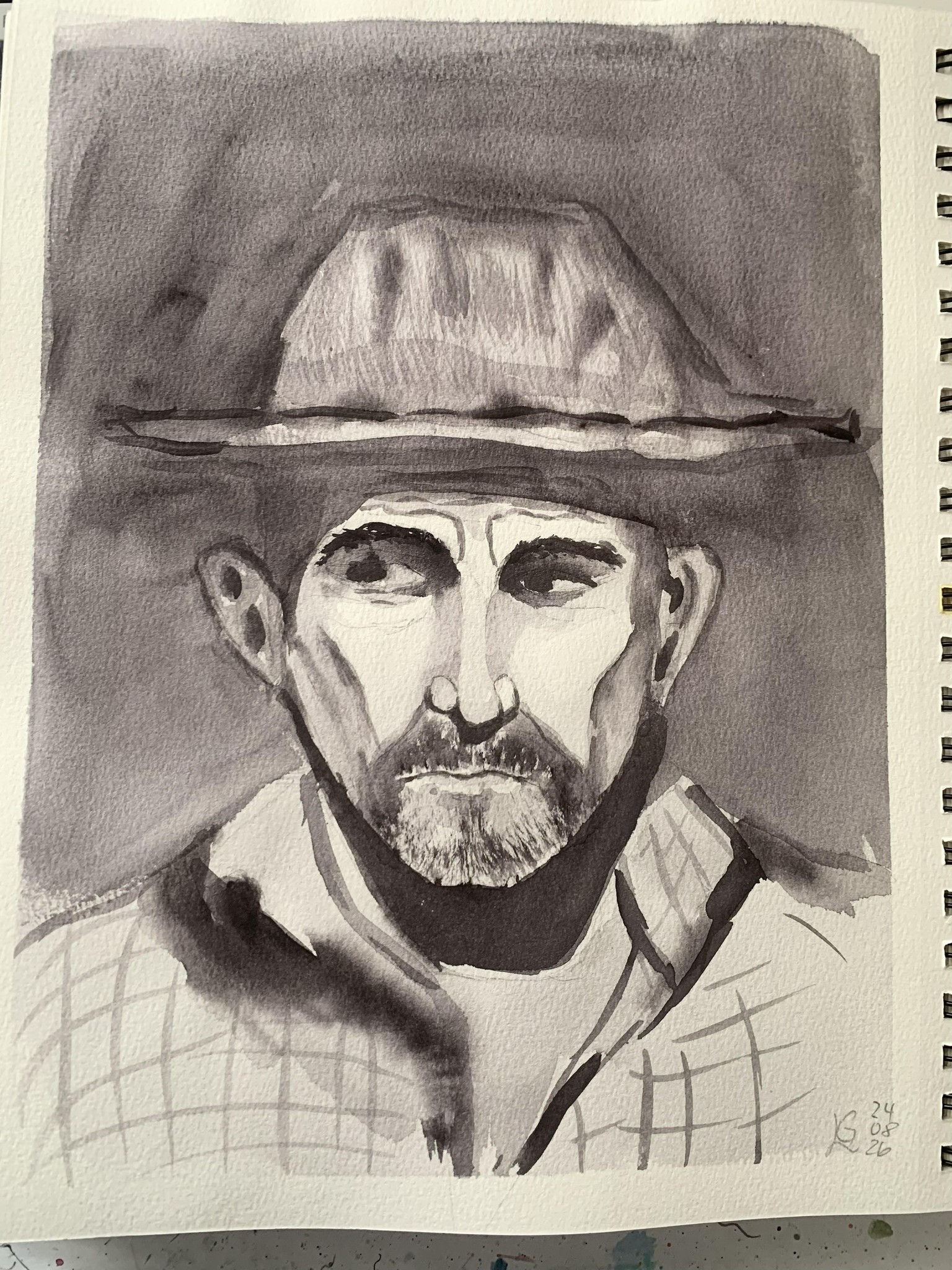 Monochrome Watercolour Portraits - image 2 - student project
