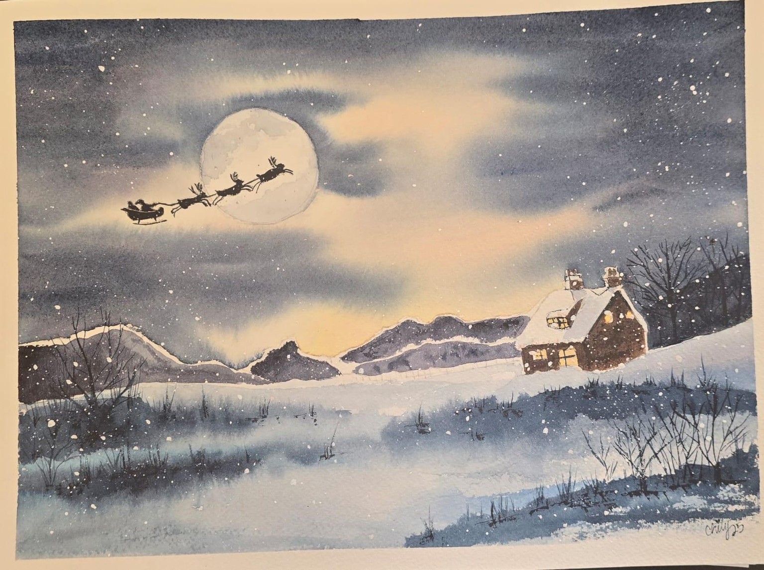 Snow landscape with Santa - image 1 - student project
