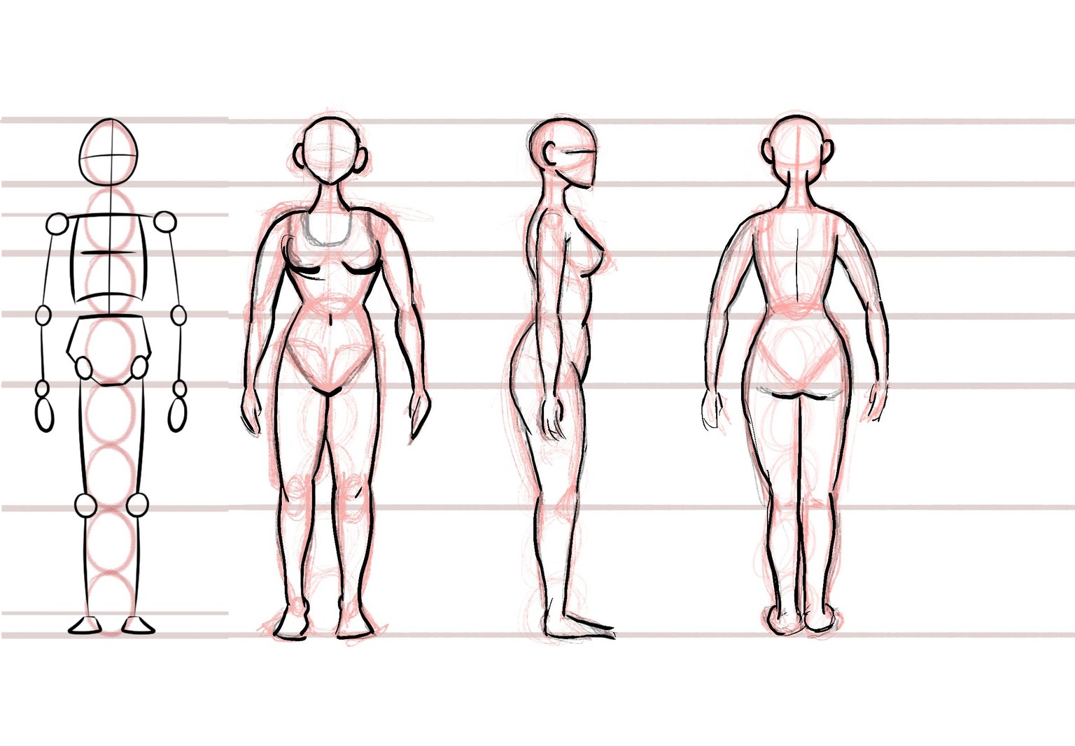Female Figure Drawing - image 1 - student project