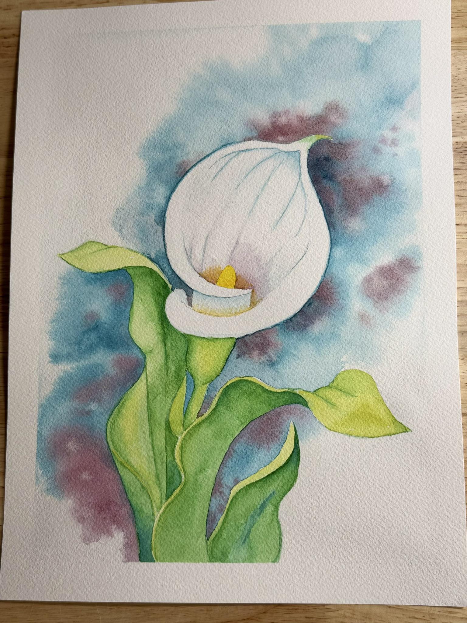 Watercolor Backgrounds: Lilies - image 2 - student project