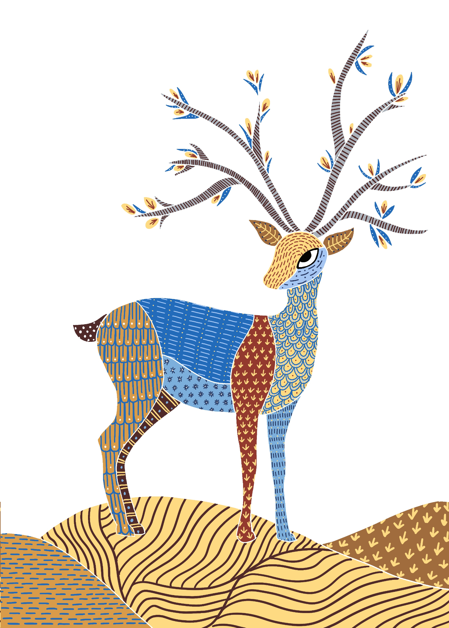 My Gond Deer - image 1 - student project