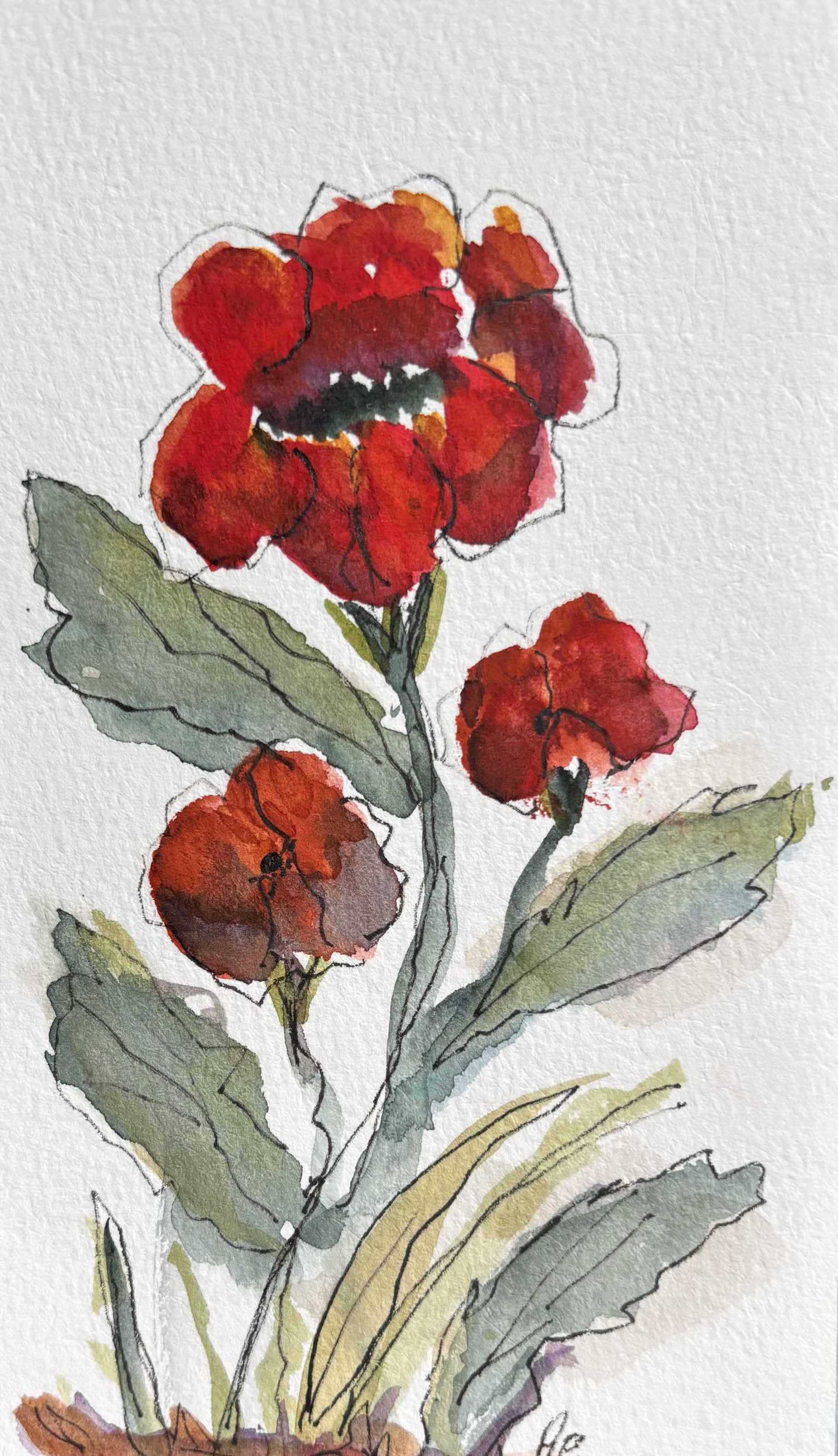 Watercolour Ink Florals. - image 1 - student project