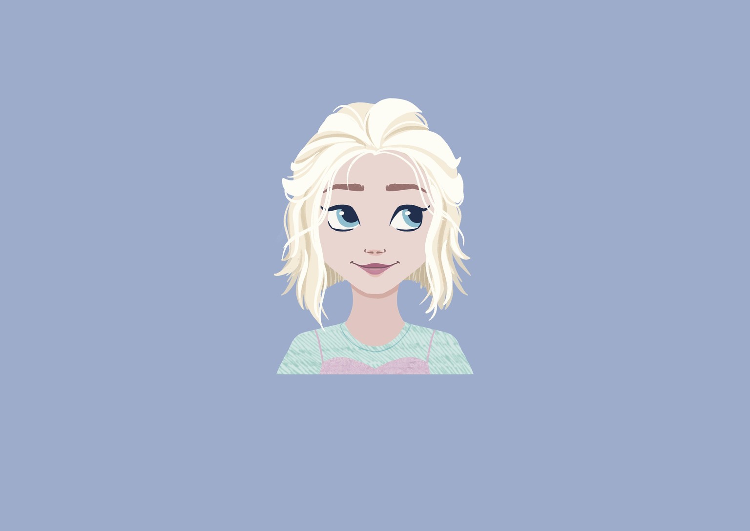 Short-haired Elsa Portrait - image 5 - student project