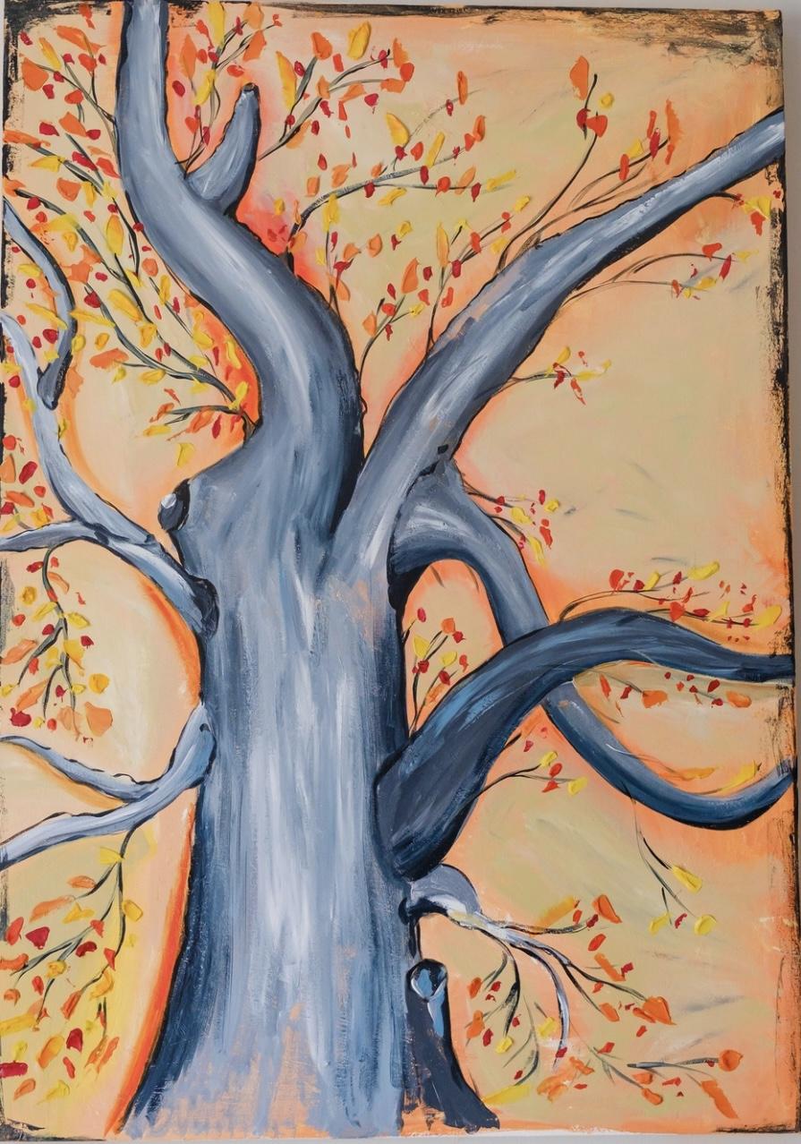 Expressive Tree in Acrylics - image 1 - student project