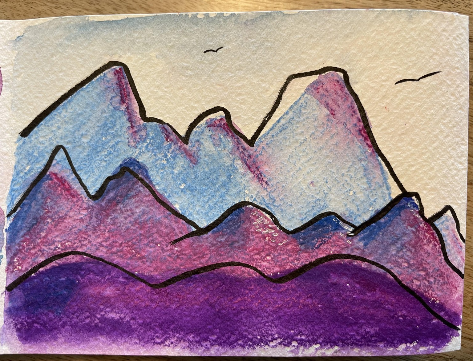 Mountains and flowers - image 1 - student project