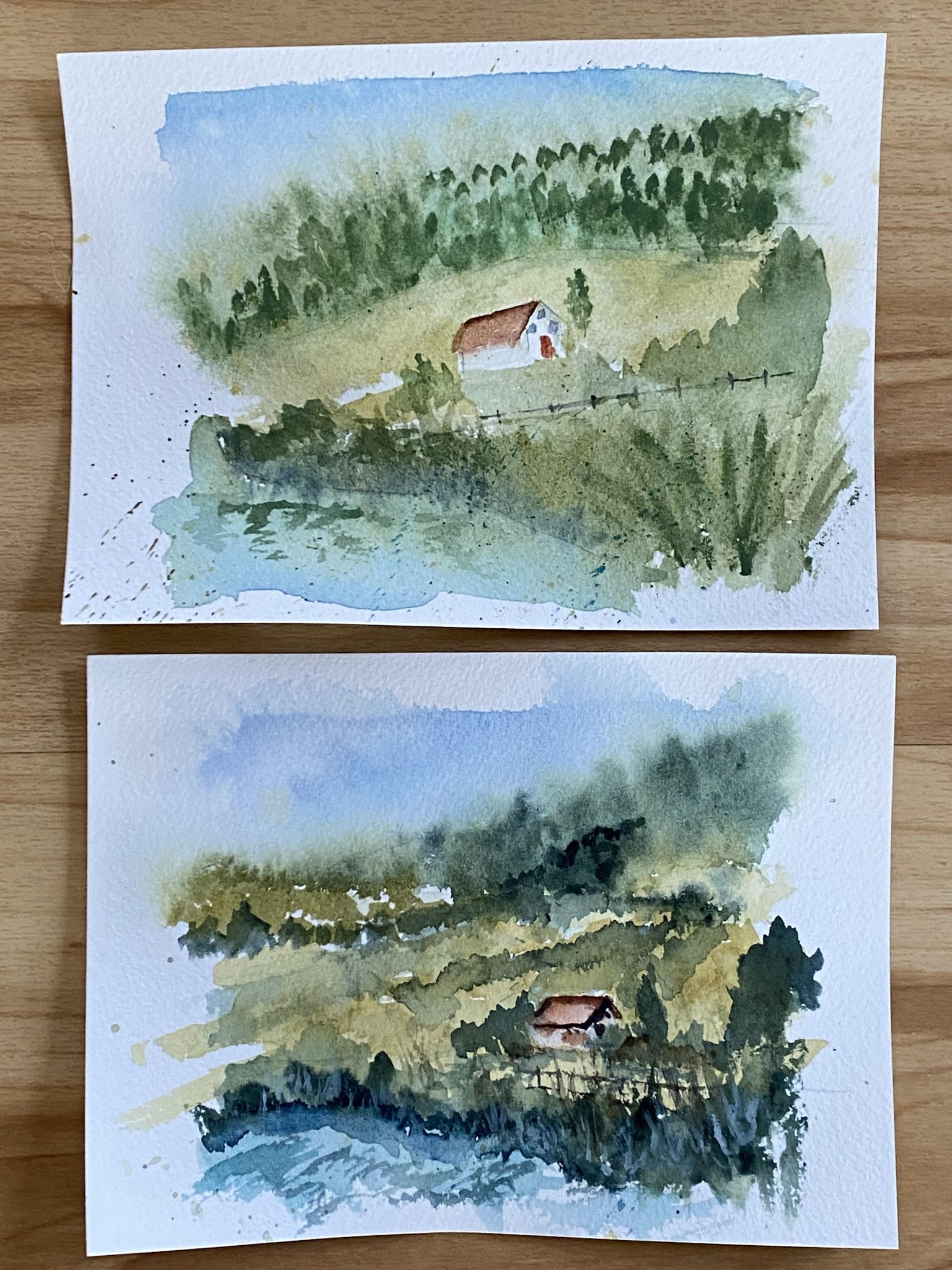 Ocean and country scene - image 1 - student project